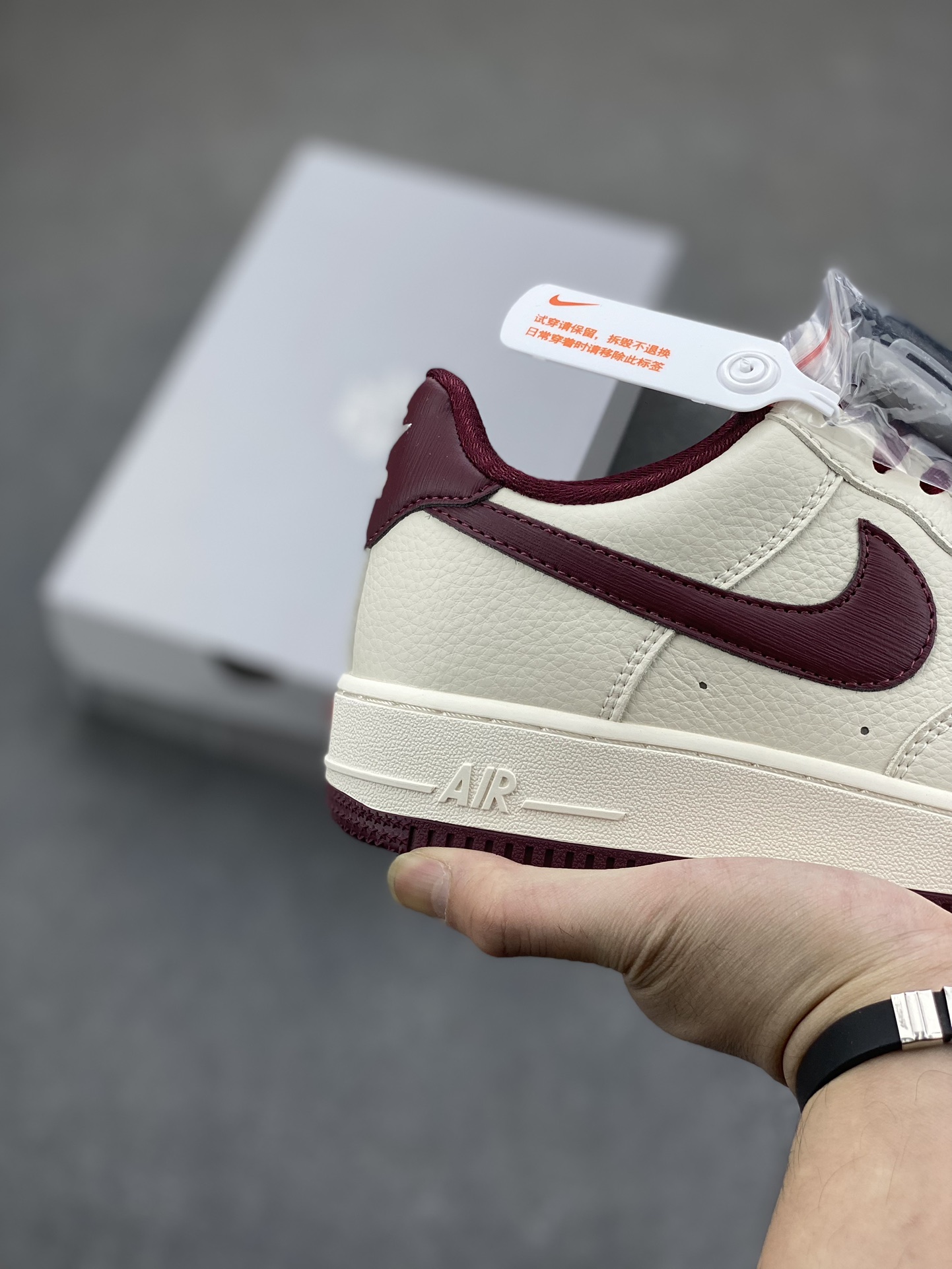 Nike Air Force 1 Low '07 'Red Wine' Custom Leather Sneakers with Marker 6 i1701280503 4752 4
