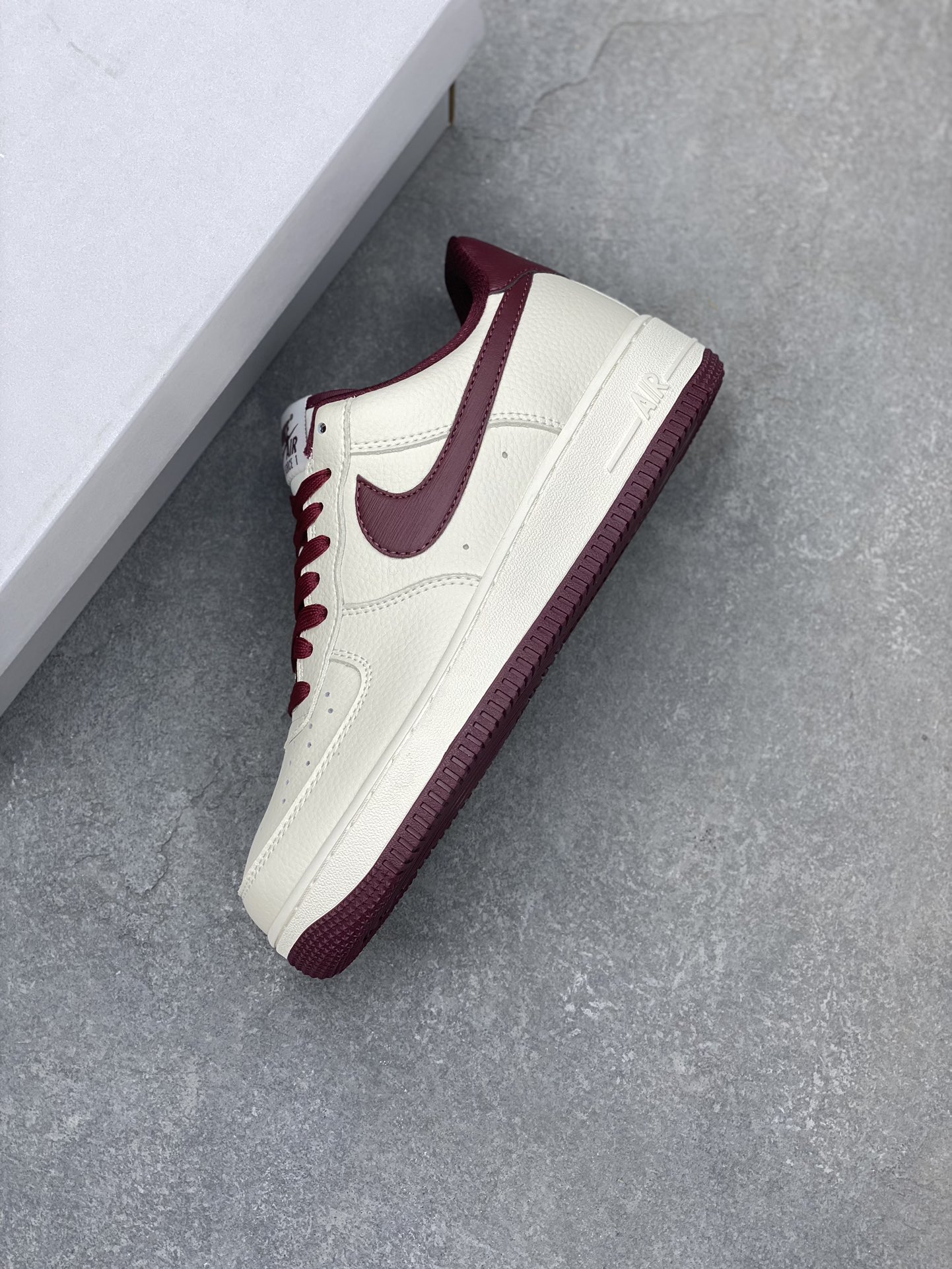 Nike Air Force 1 Low '07 'Red Wine' Custom Leather Sneakers with Marker 8 i1701280503 5062 6
