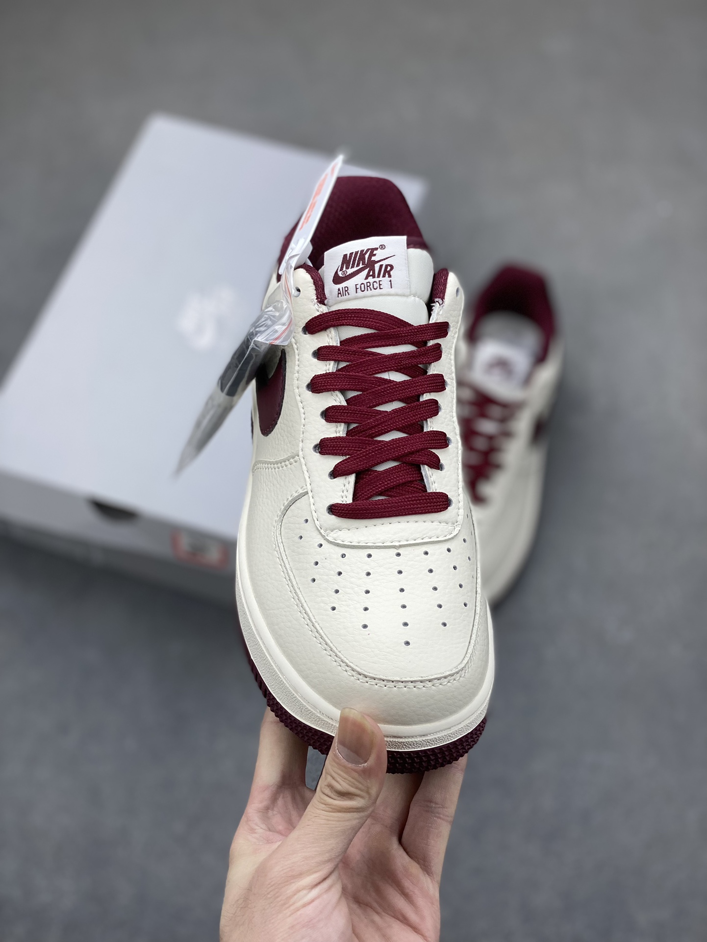 Nike Air Force 1 Low '07 'Red Wine' Custom Leather Sneakers with Marker 3 i1701280503 5168 1