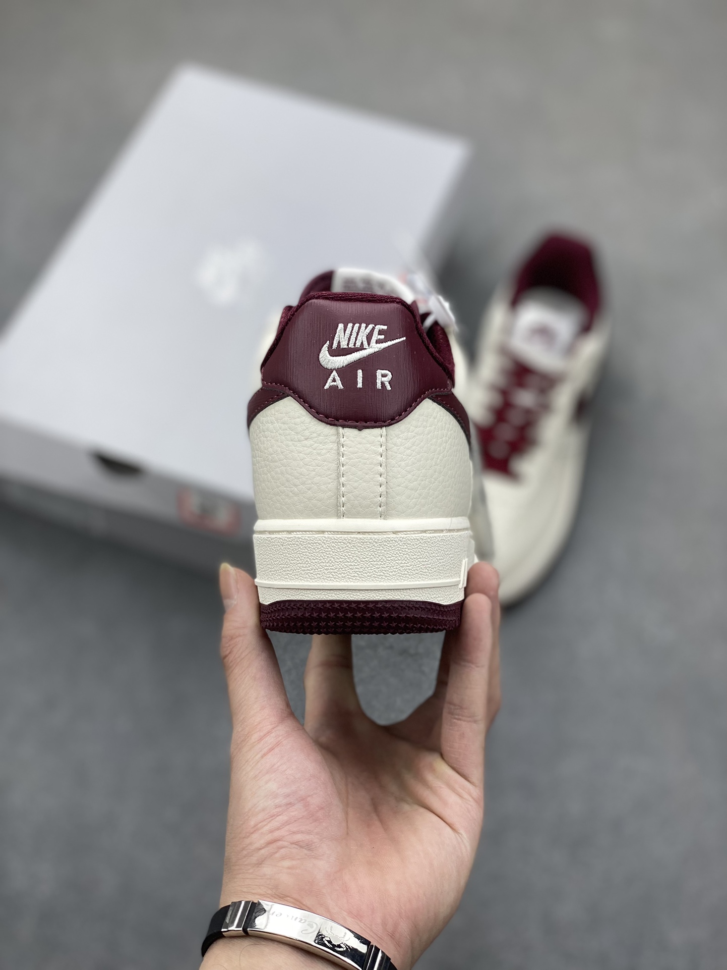 Nike Air Force 1 Low '07 'Red Wine' Custom Leather Sneakers with Marker 5 i1701280503 5519 3