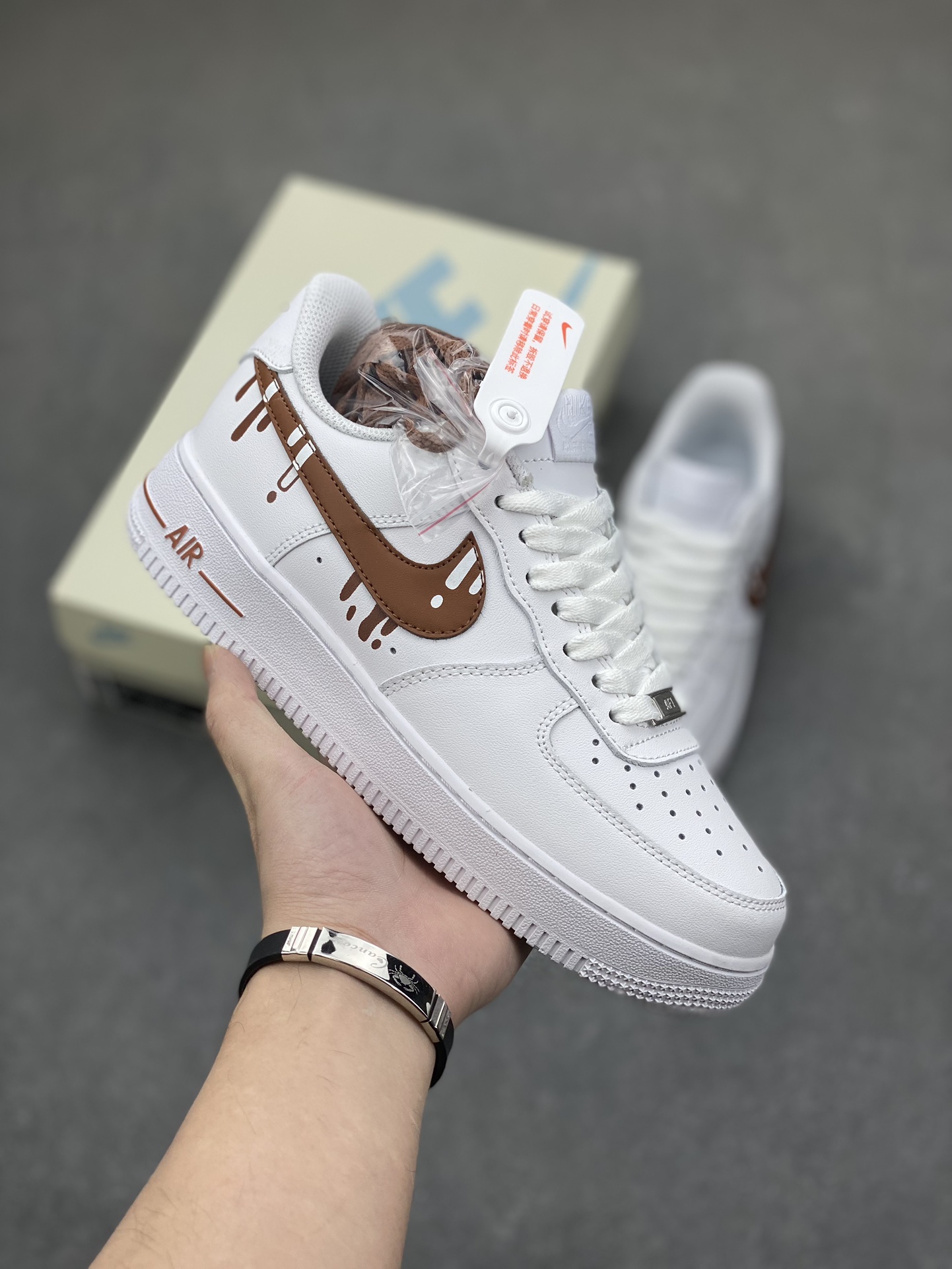 Nike Air Force 1 Low White Chocolate Drip Casual Sneakers CW2288-008 2 i1701549983 6299 2