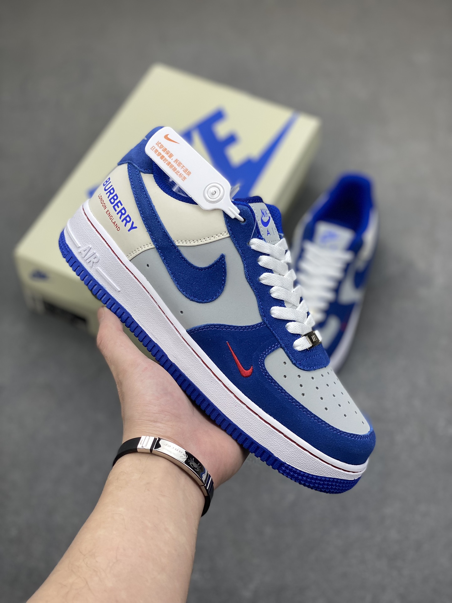 Nike Air Force 1 '07 Low "Burberry" Blue Men's Shoes