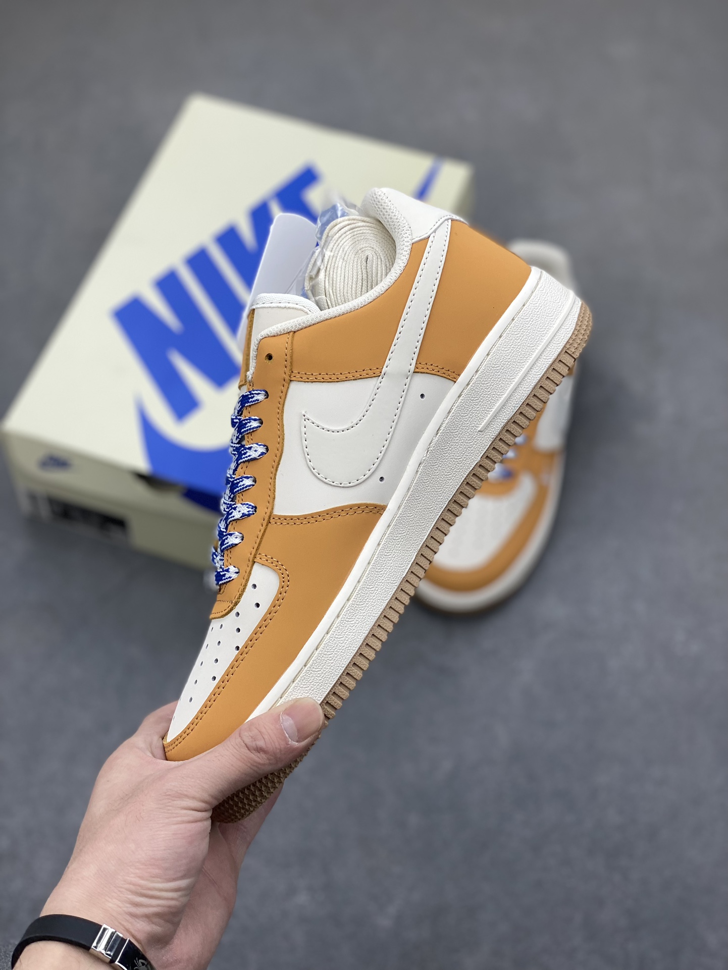 Nike Air Force 1 '07 Low Louis Vuitton Collab Orange Athletic Shoes 4 i1702750112 8411 1