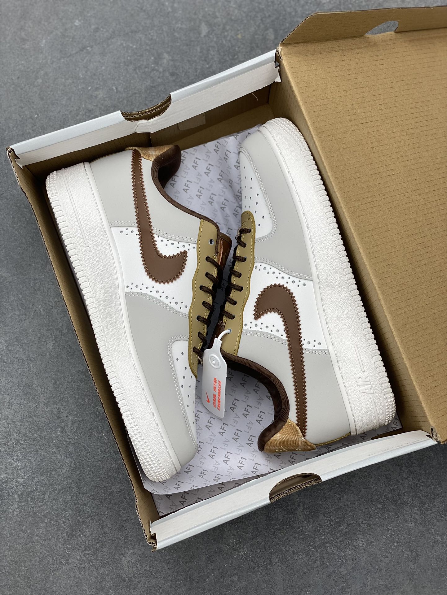 Nike Air Force 1 Low 'Grey Brown' Casual Sneakers FV3702-121 10 i1702841606 6904 8