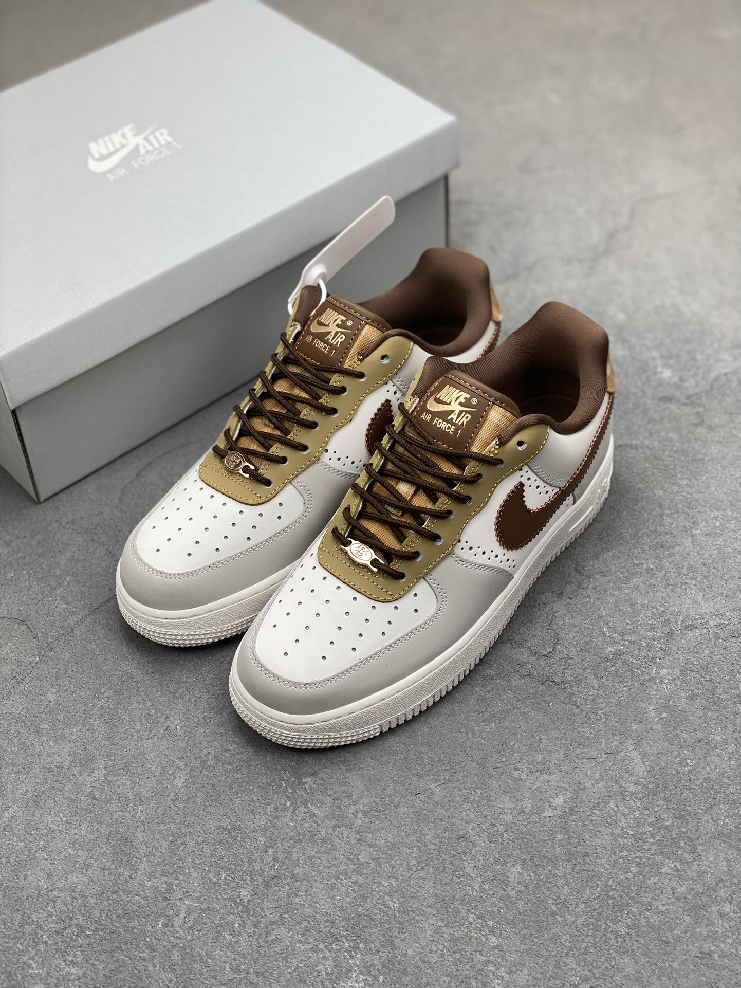 Nike Air Force 1 Low 'Grey Brown' Casual Sneakers FV3702-121 9 i1702841606 8817 6