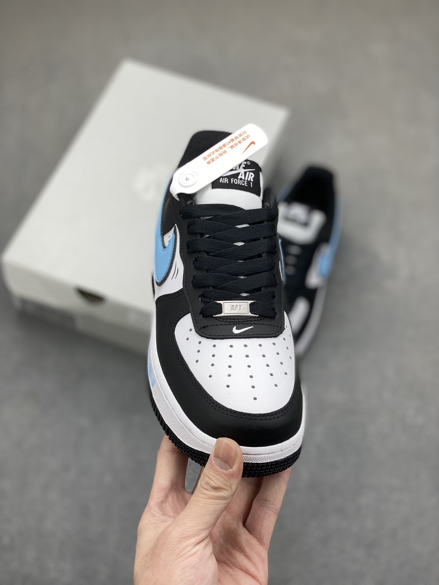 Nike Air Force 1 Low Black White Blue DV0788-006 Sneakers 3 i1702926441 8557 4