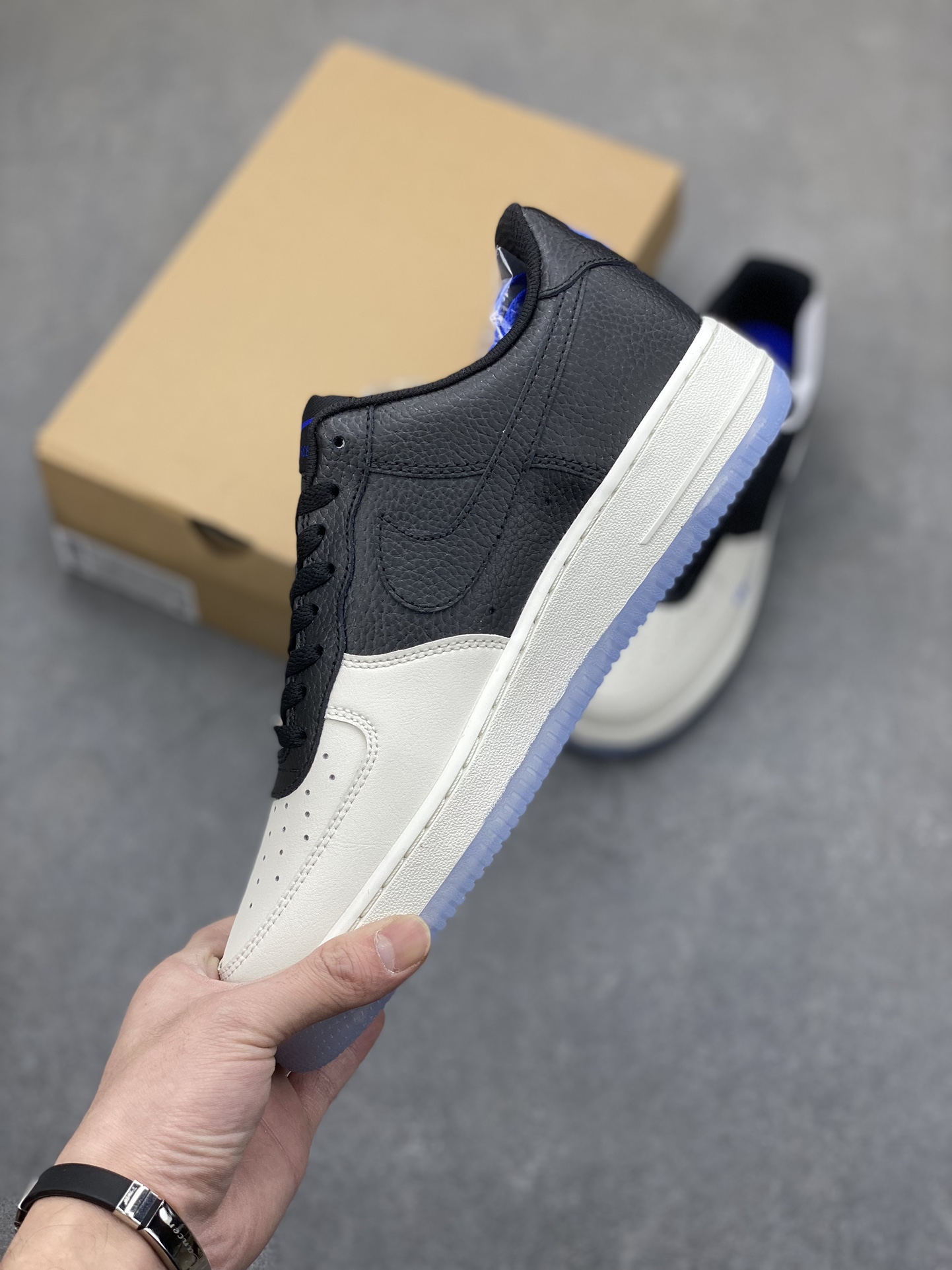Nike Air Force 1 '07 Low Black White Blue Stitching - Size 36-45 4 i1703101305 2415 0