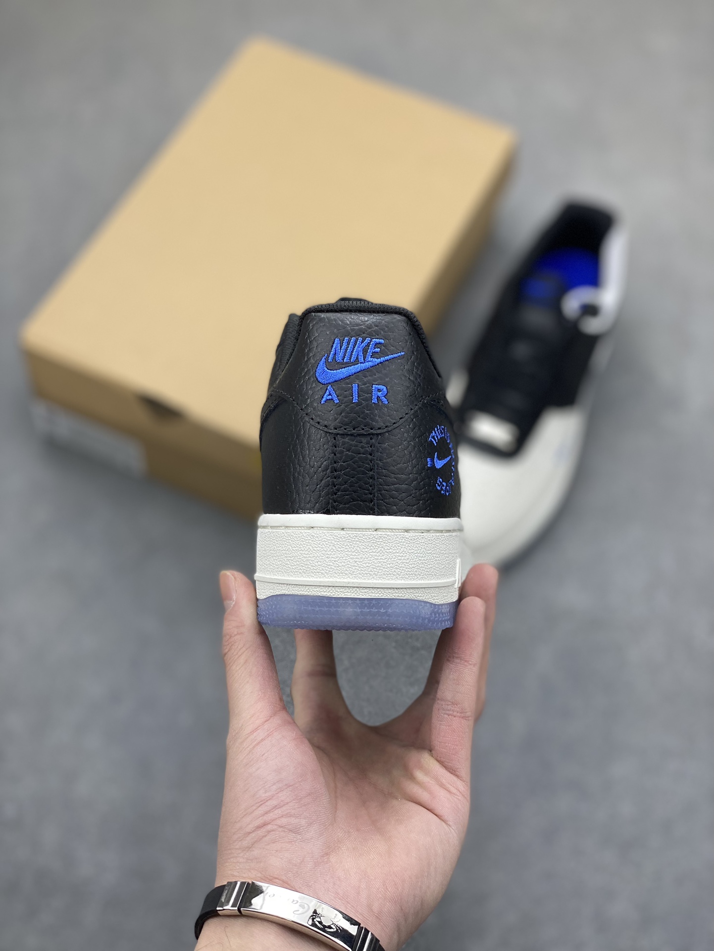 Nike Air Force 1 '07 Low Black White Blue Stitching - Size 36-45 5 i1703101305 7931 0