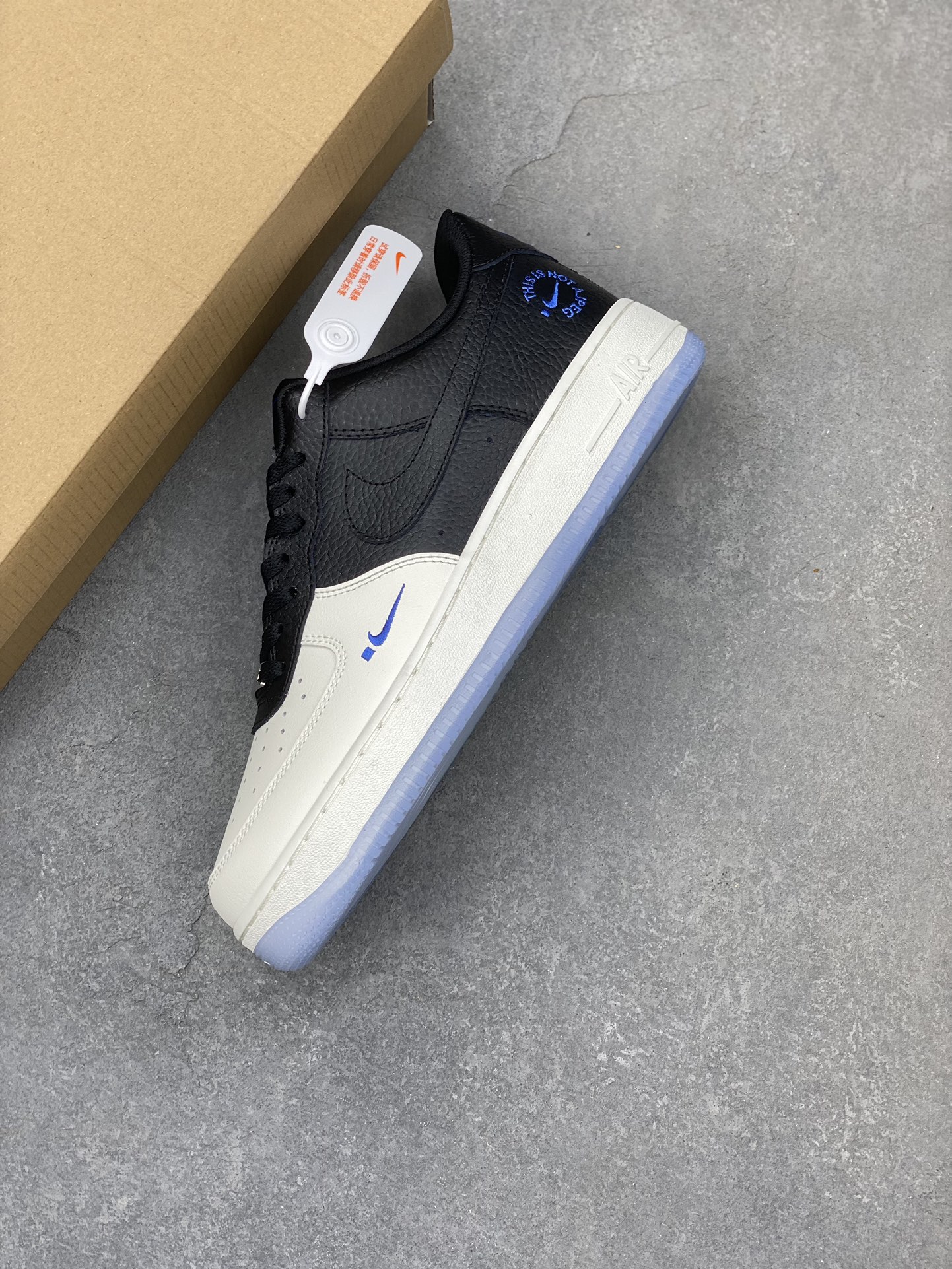 Nike Air Force 1 '07 Low Black White Blue Stitching - Size 36-45 8 i1703101305 8098 0