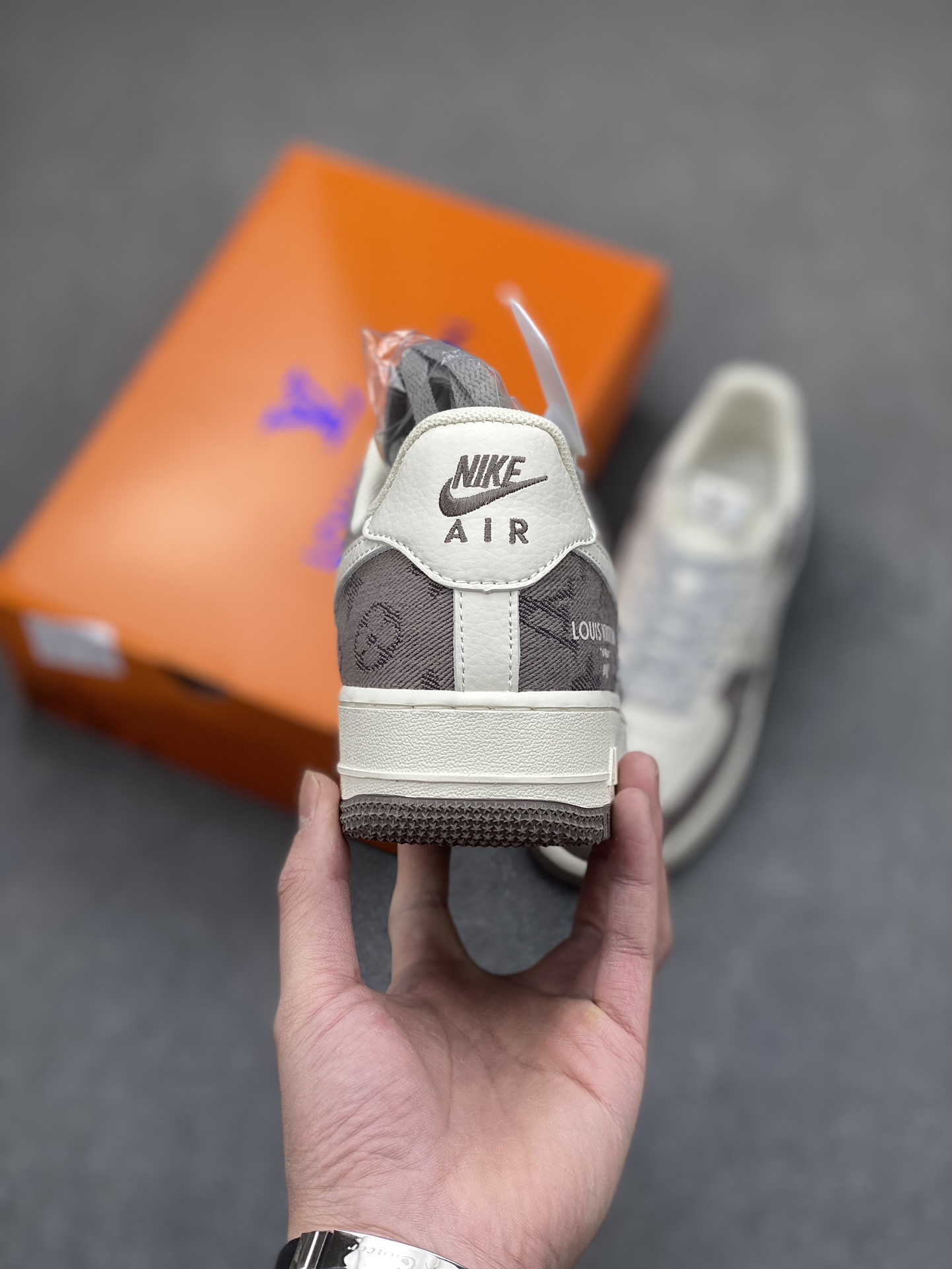 Nike Air Force 1 Low Louis Vuitton Collab Sneakers - Gray Denim 18 i1703540062 3117 0