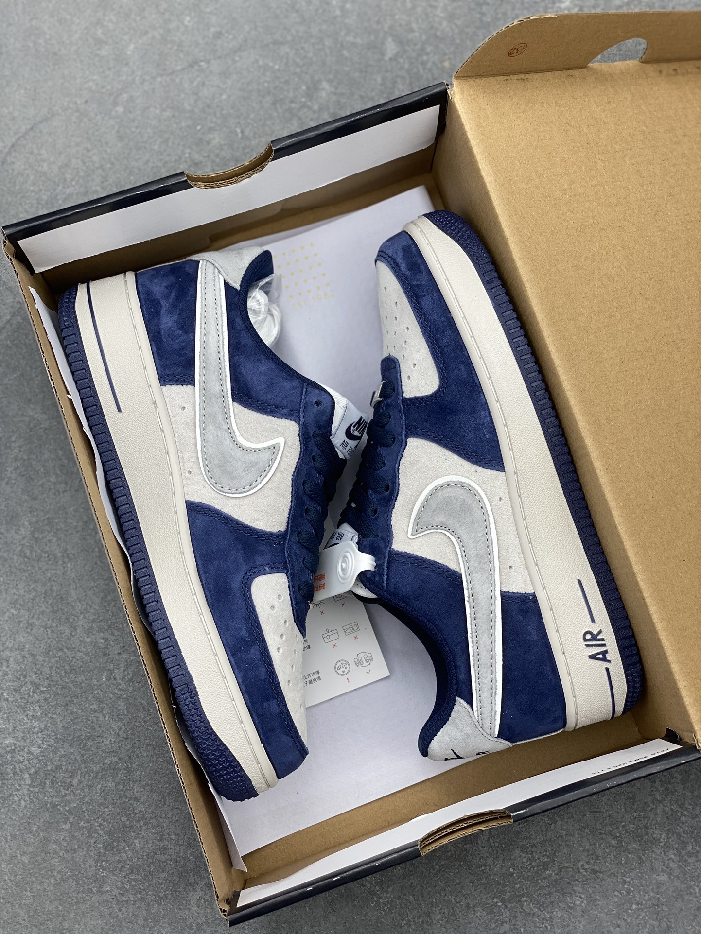 Nike Air Force 1 Low Deep Blue Suede Sneakers - Limited Edition 10 i1703888790 4012 0