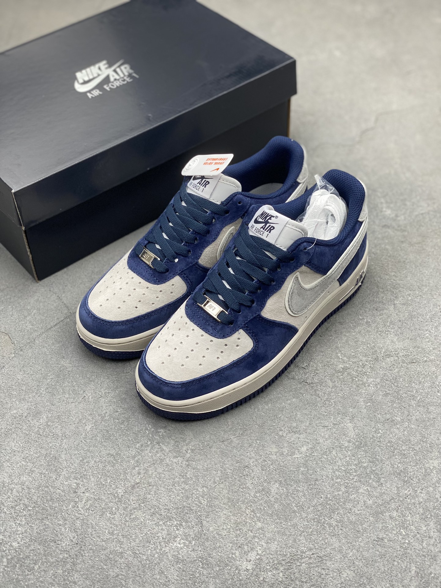 Nike Air Force 1 Low Deep Blue Suede Sneakers - Limited Edition 9 i1703888790 6162 0