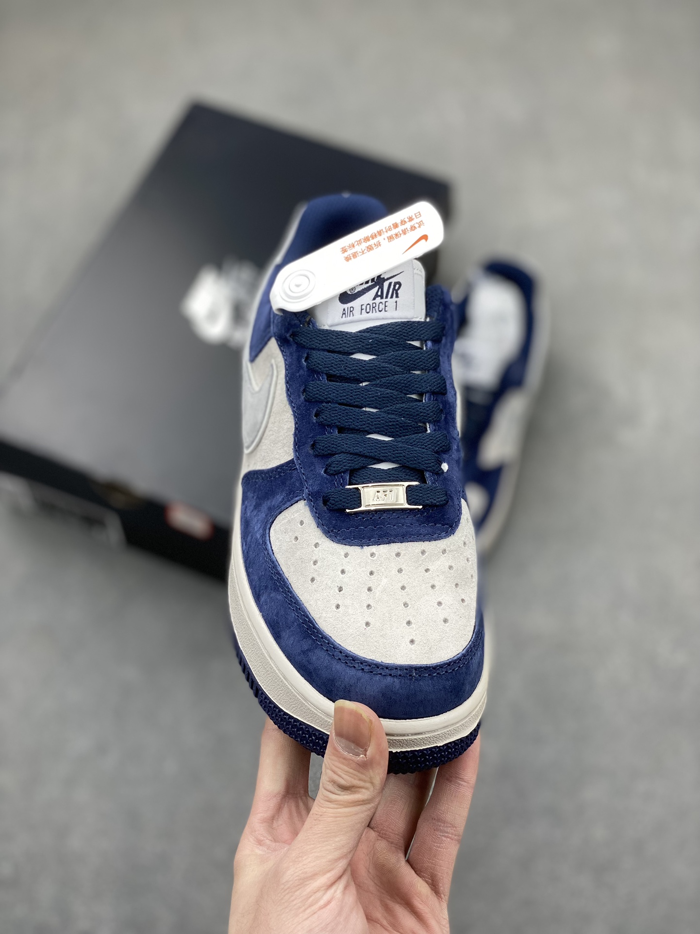 Nike Air Force 1 Low Deep Blue Suede Sneakers - Limited Edition 3 i1703888790 705 0