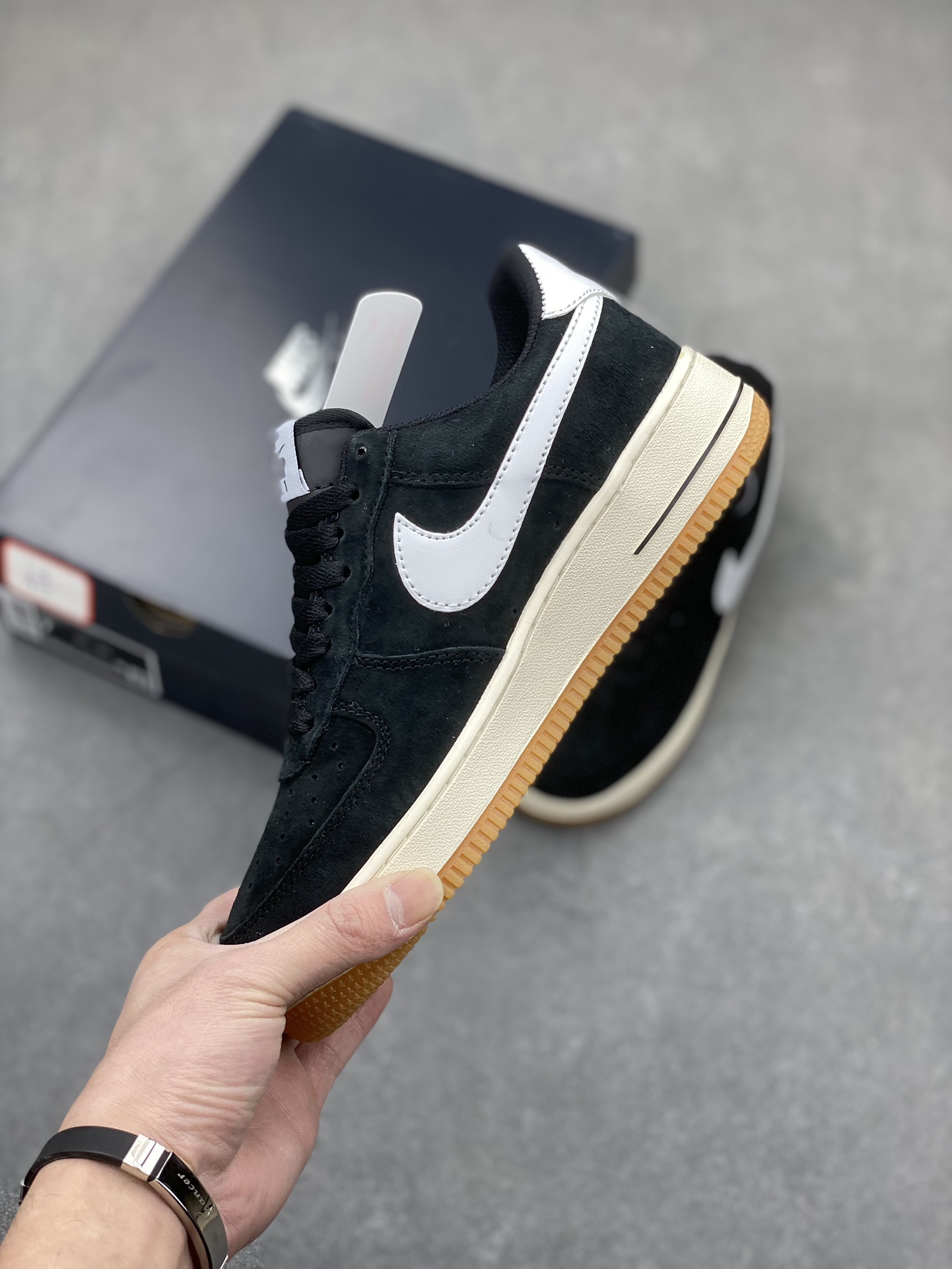 Nike Air Force 1 Low Black/White Suede Casual Sneakers AV0383-232 4 i1704317226 1455 7