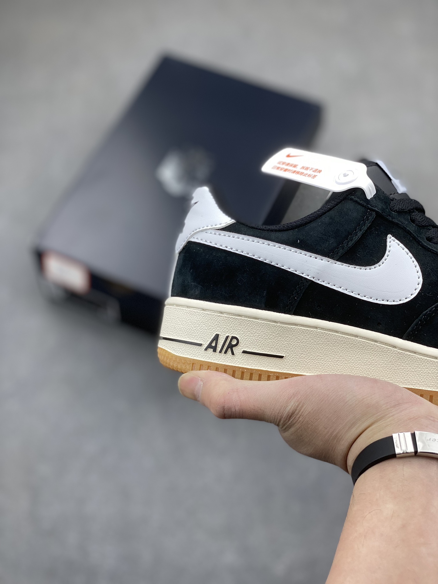 Nike Air Force 1 Low Black/White Suede Casual Sneakers AV0383-232 6 i1704317226 8738 6
