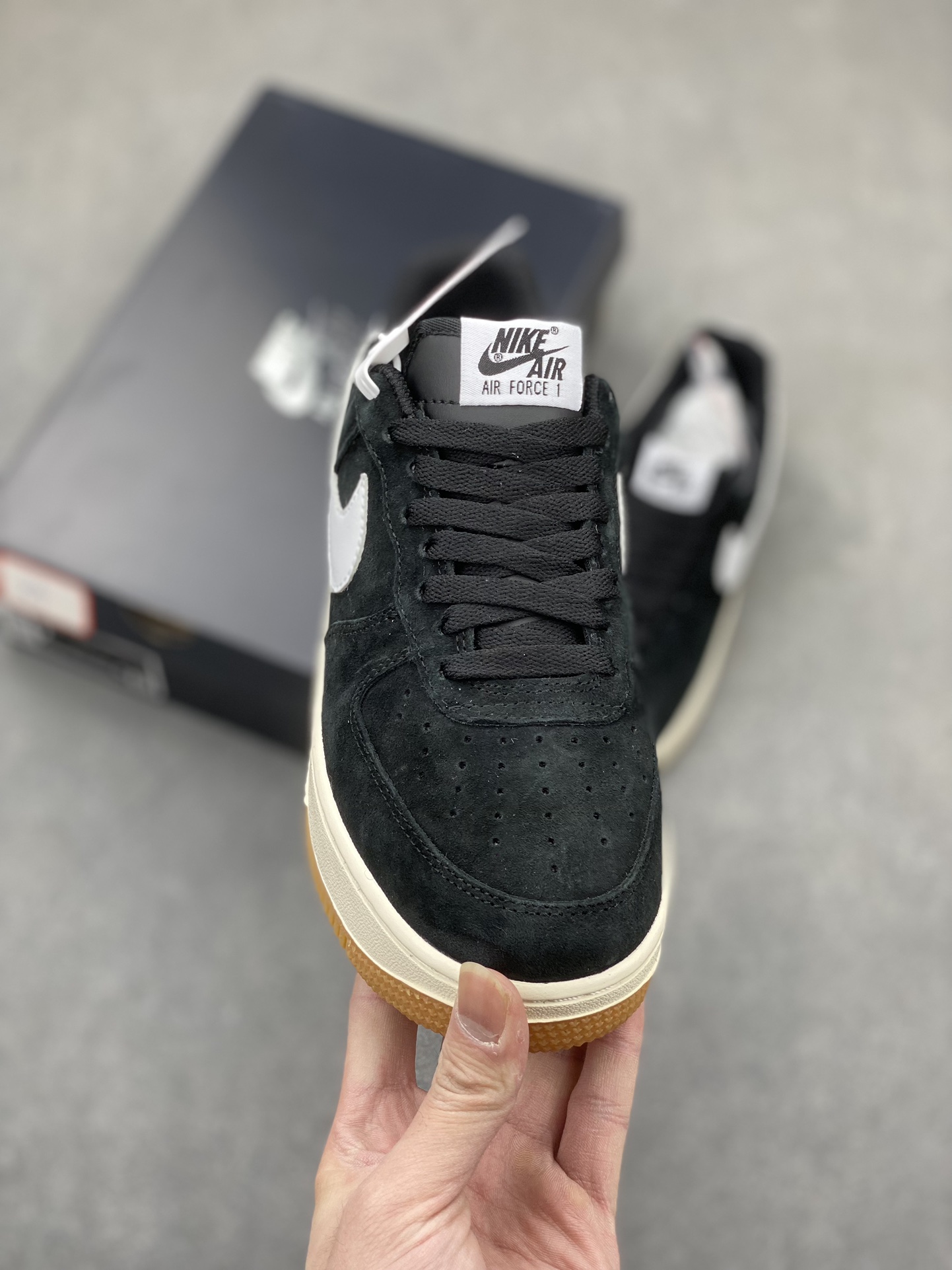 Nike Air Force 1 Low Black/White Suede Casual Sneakers AV0383-232 3 i1704317226 9506 2