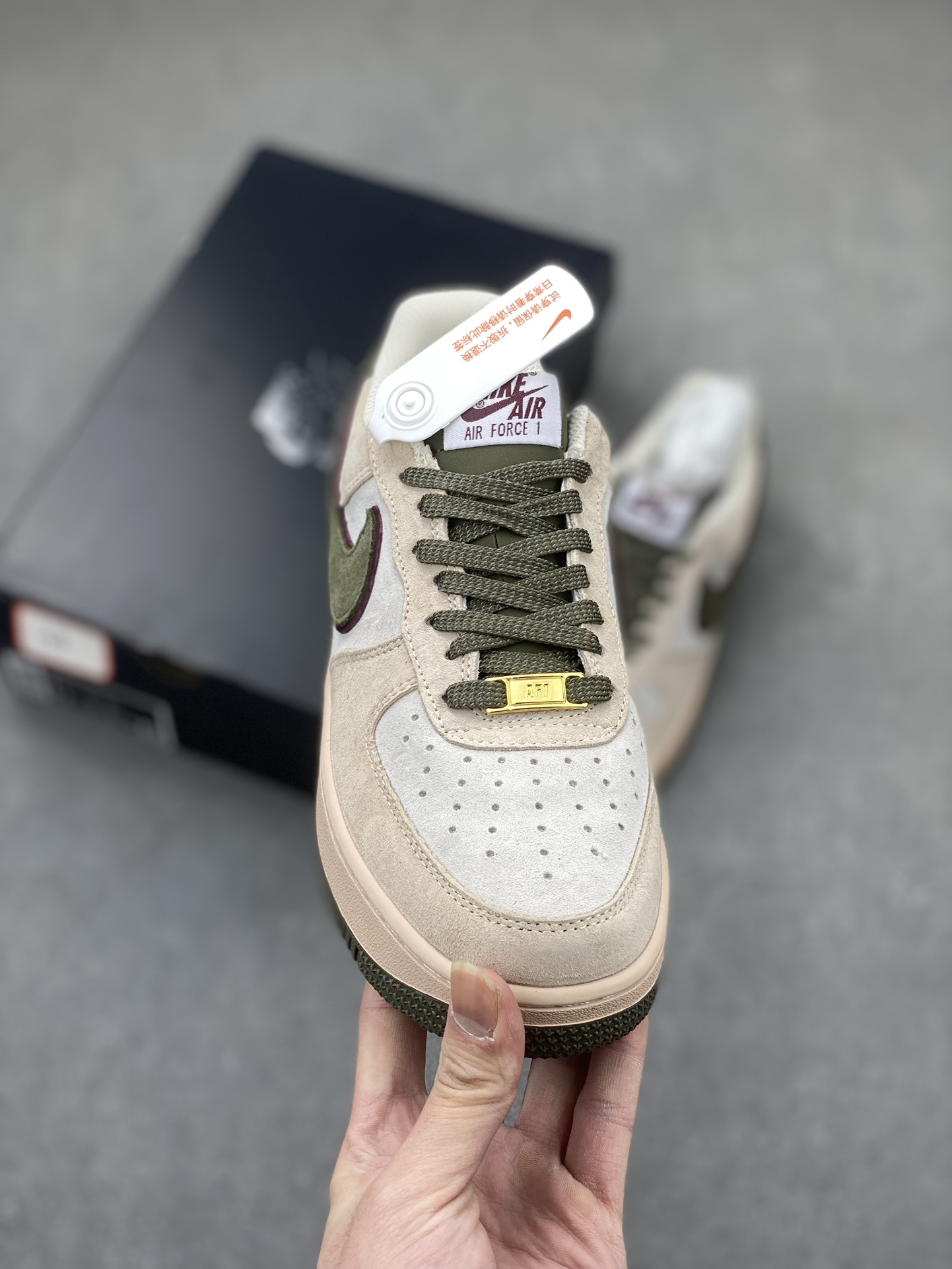 Nike Air Force 1 Low Olive Suede Sneakers - Limited Edition, Company Grade 3 i1704487611 2020 0