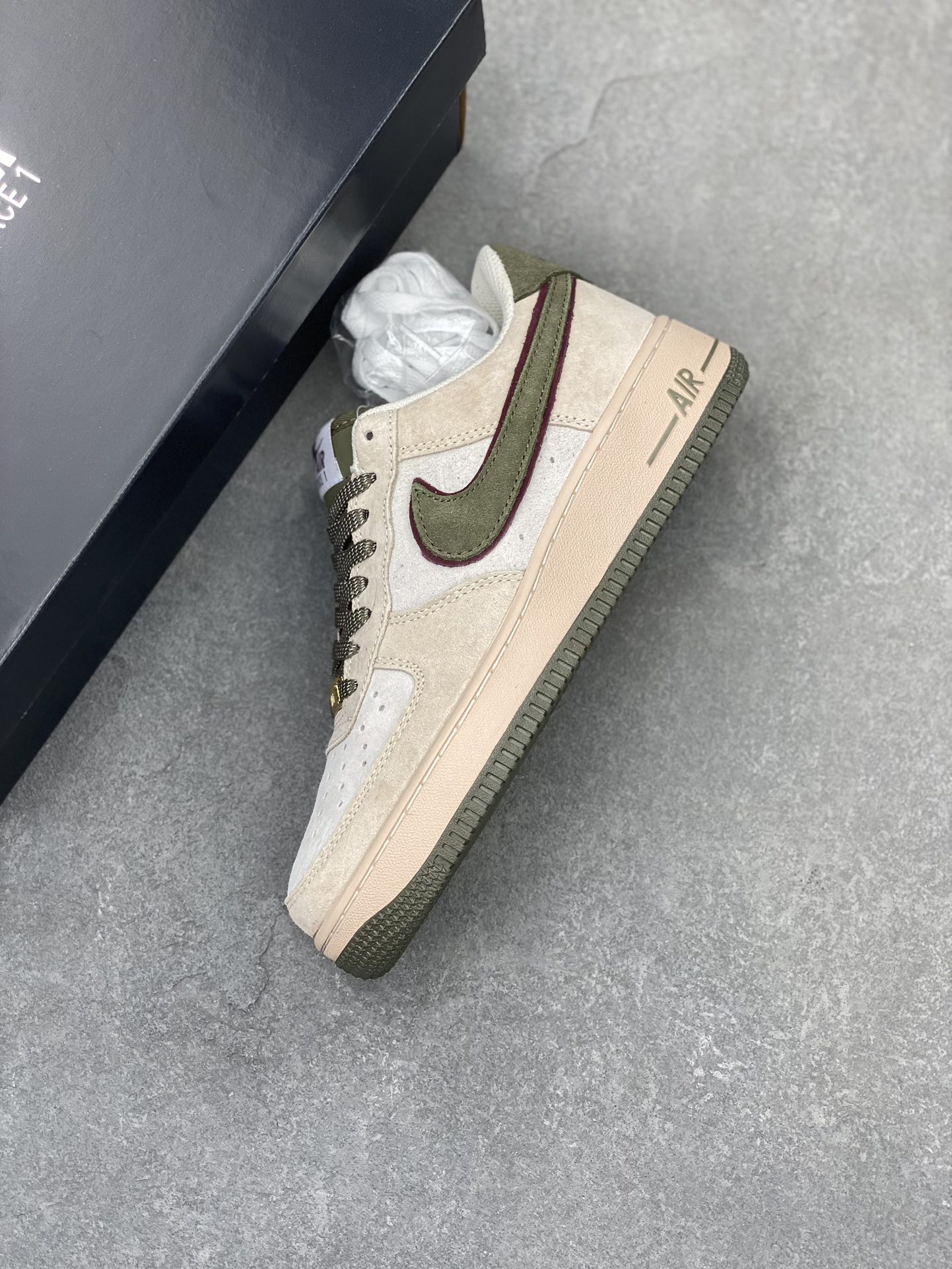 Nike Air Force 1 Low Olive Suede Sneakers - Limited Edition, Company Grade 8 i1704487611 4845 7