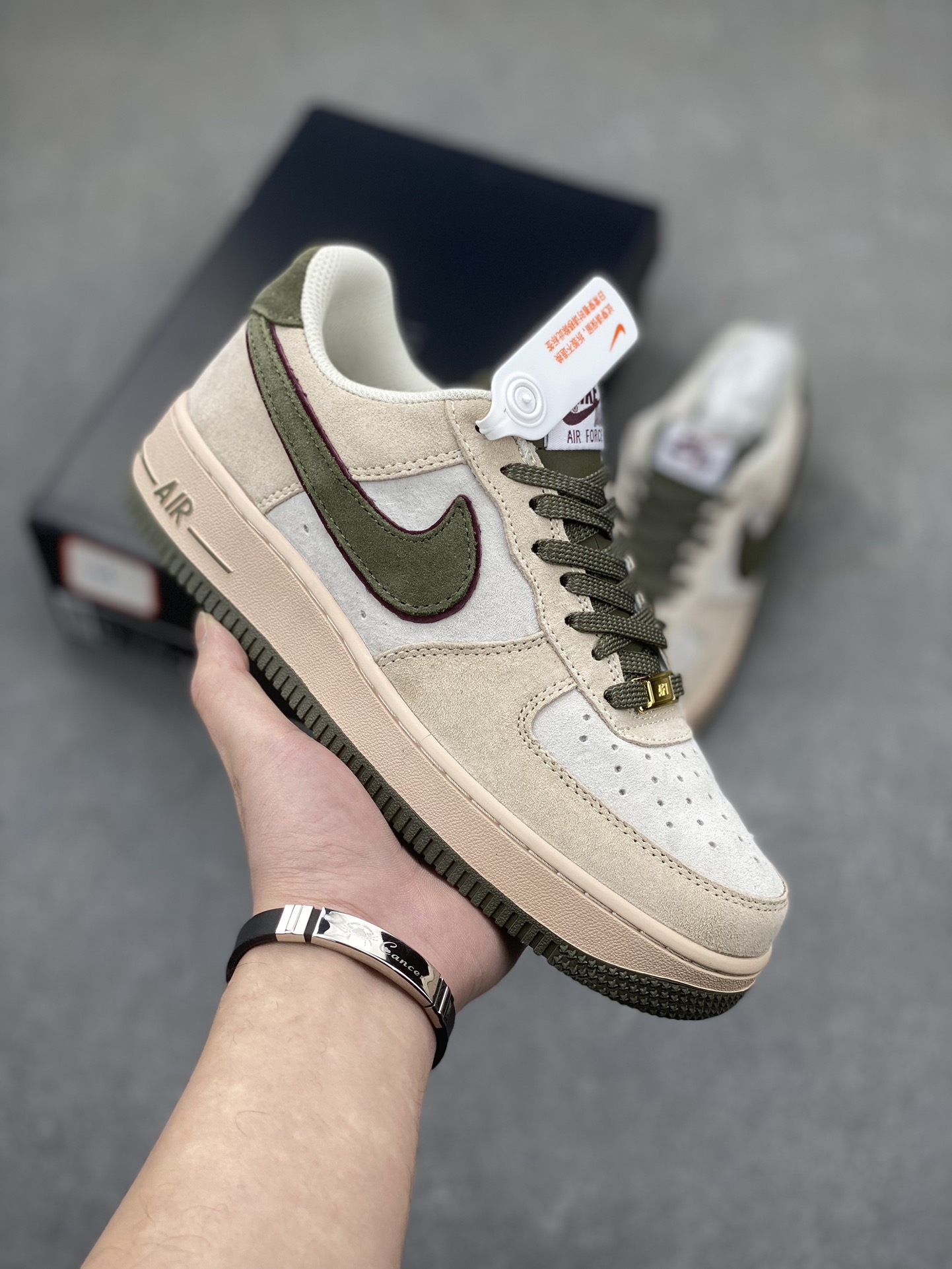 Nike Air Force 1 Low Olive Suede Sneakers - Limited Edition, Company Grade 2 i1704487611 583 2