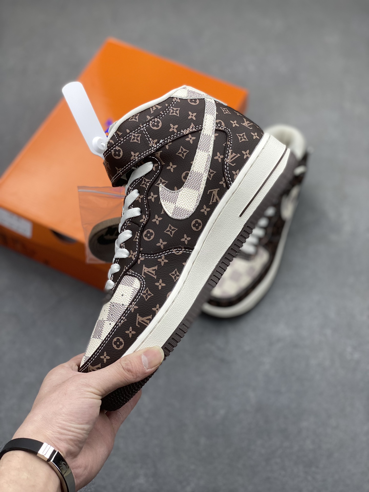 Nike Air Force 1 '07 Low Louis Vuitton Brown Shoes - Limited Edition 4 i1704487693 6128 2
