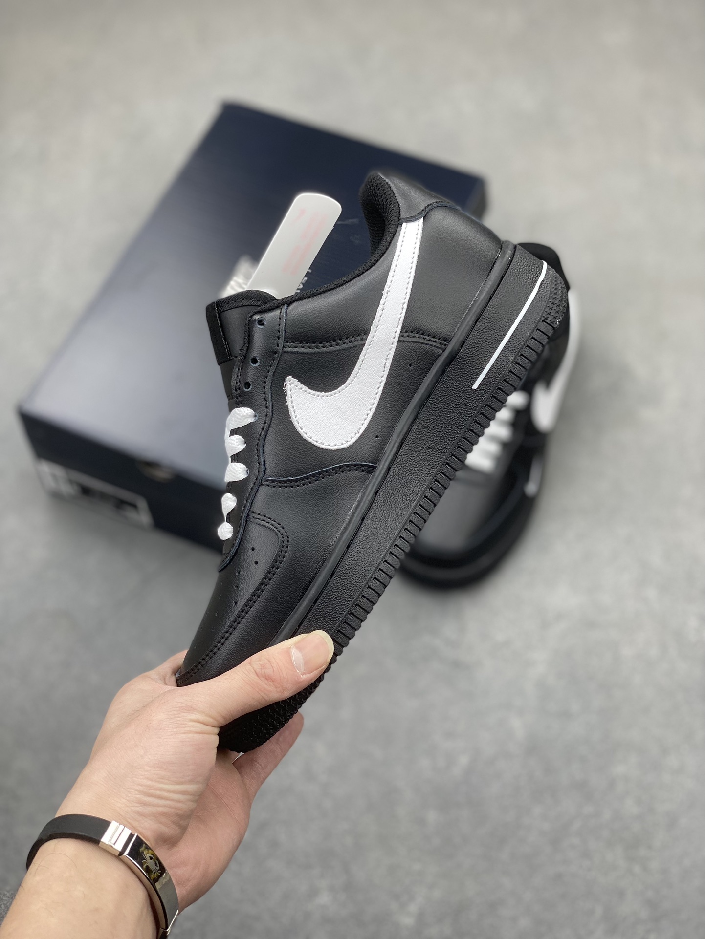 Nike Air Force 1 '07 Low Black White Custom Casual Sneakers CW2288-002 4 i1704489136 3361 3