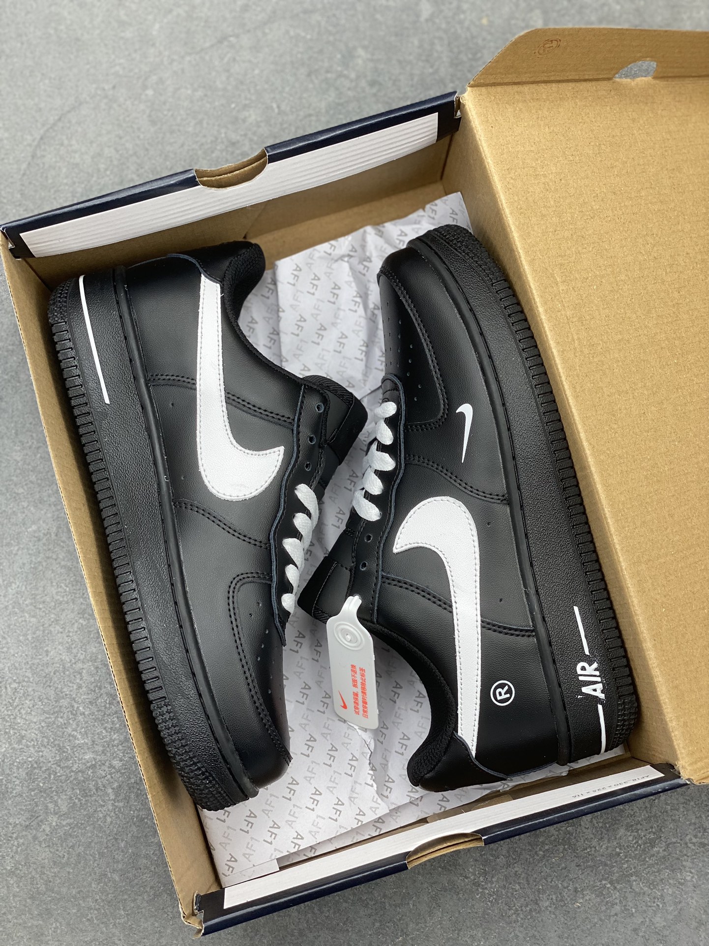 Nike Air Force 1 '07 Low Black White Custom Casual Sneakers CW2288-002 10 i1704489141 7845 0