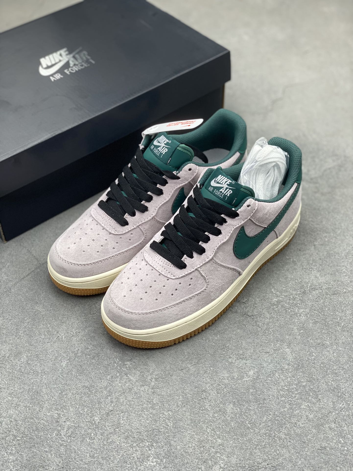 Nike Air Force 1 Low Grey Green Suede Casual Sneakers - Limited Edition 9 i1704576153 1130 5