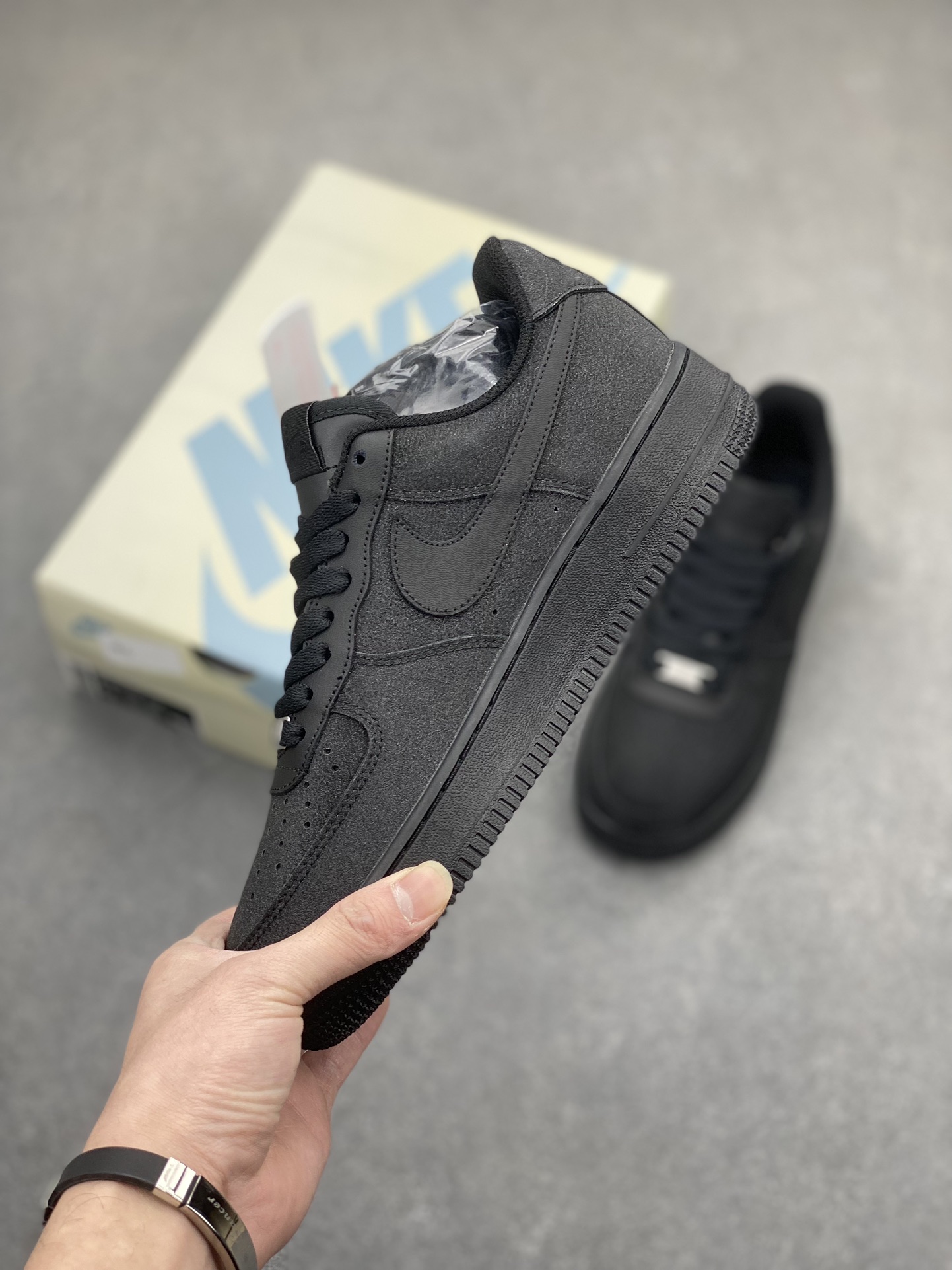 Nike Air Force 1 Black Fine Glitter Sneakers - Official Version 4 i1704664761 9854 3