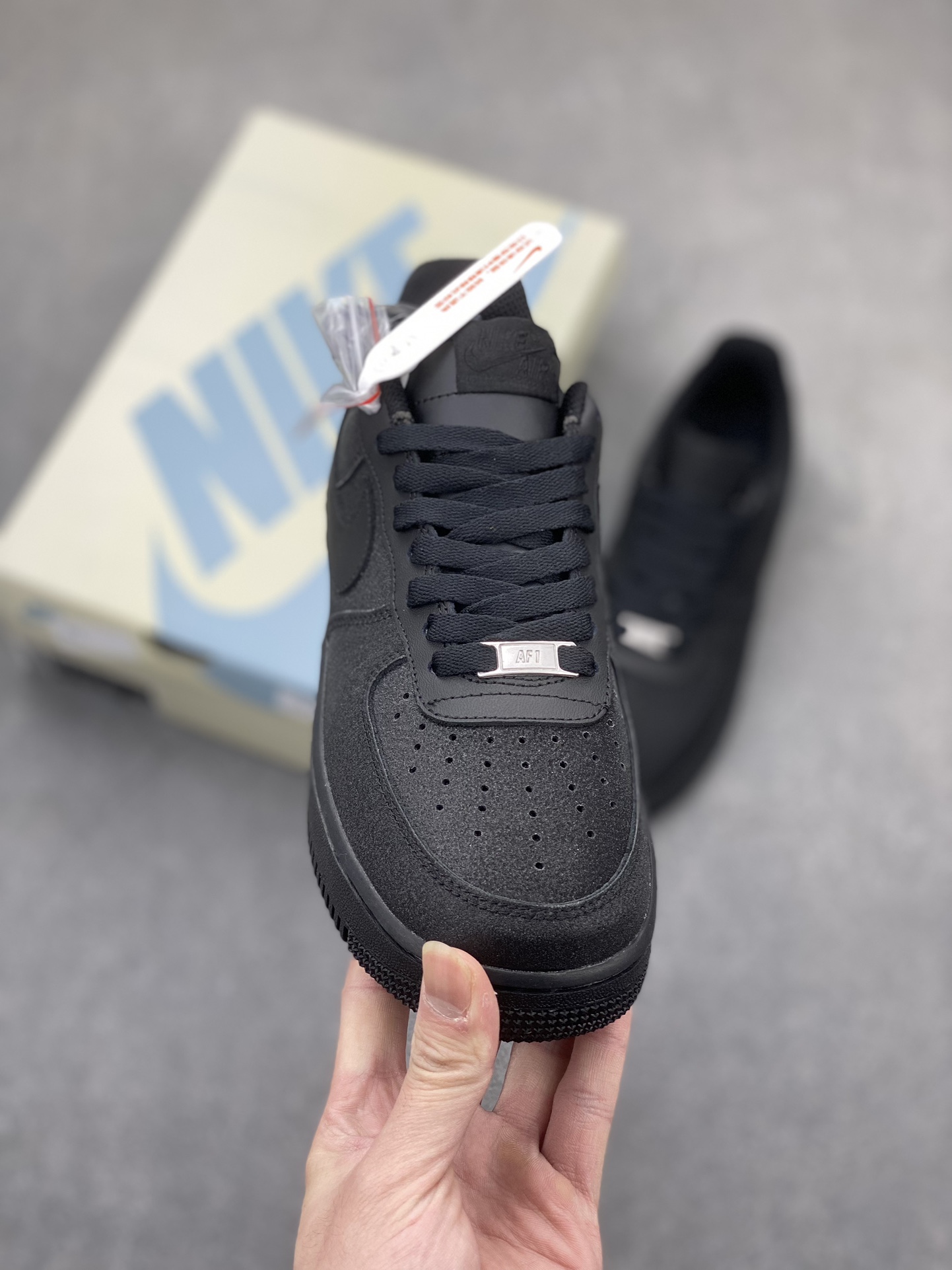 Nike Air Force 1 Black Fine Glitter Sneakers - Official Version 3 i1704664762 288 8