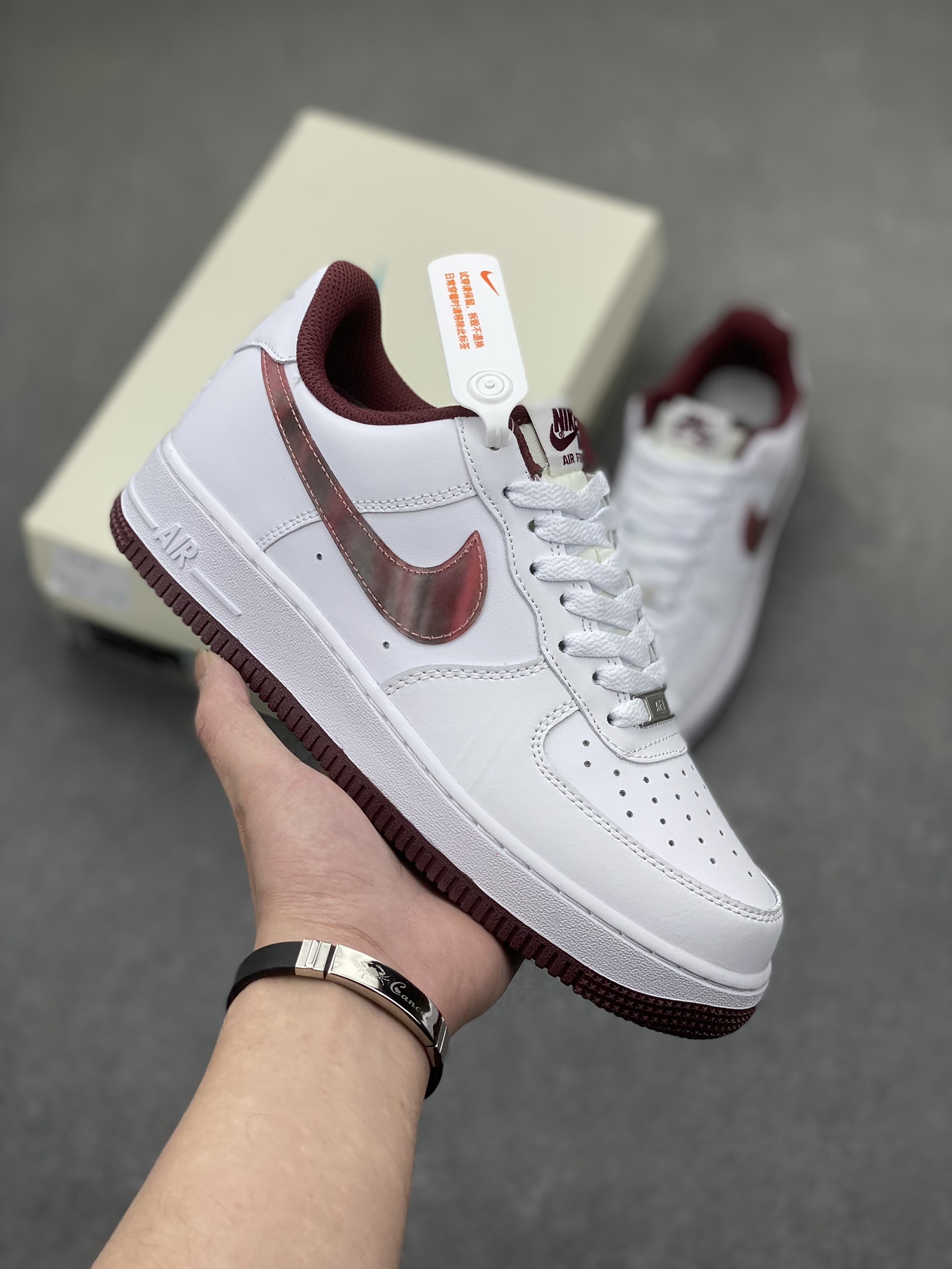 Nike Air Force 1 '07 Low 'Mirror Wine Red' Casual Sneakers