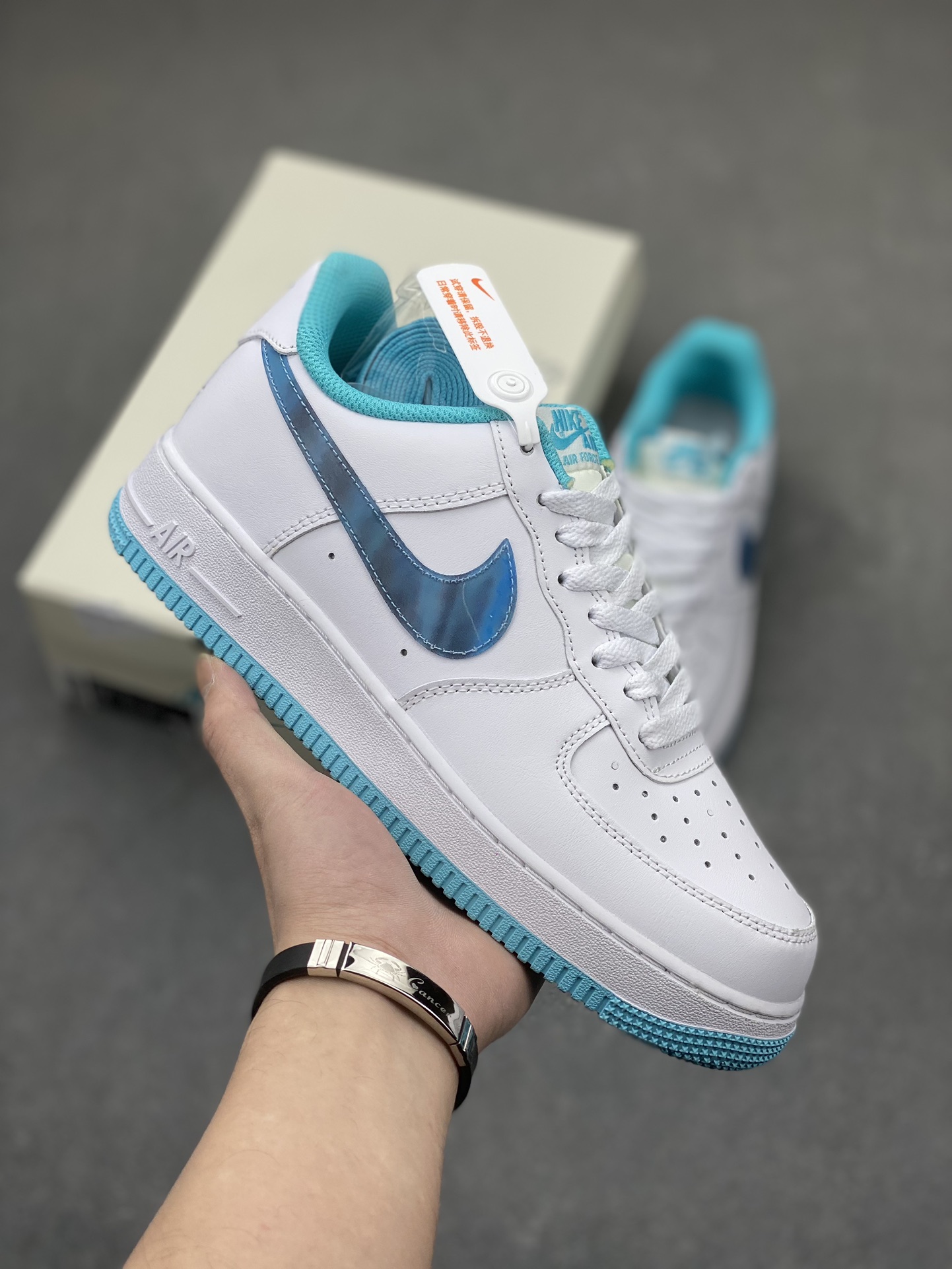 Nike Air Force 1 '07 Low White Blue Mirror Limited Edition Sneakers
