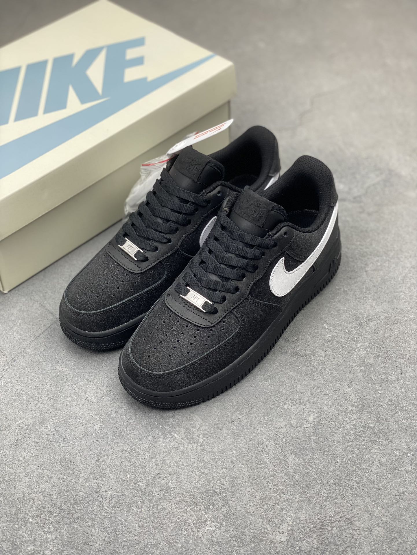 Nike Air Force 1 '07 Low Black/White Suede Sneakers - CW2288-011 8 i1705174571 5635 0