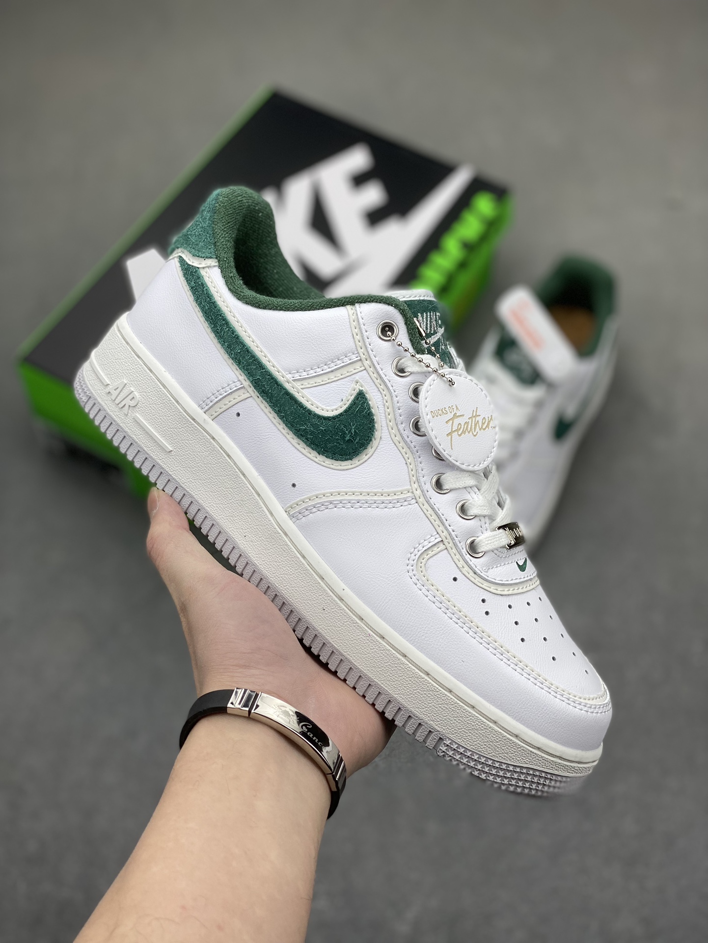 Division Street x Nike Air Force 1 '07 Low 'Ducks of a Feather' - White/Green 2 i1706127866 8014 0