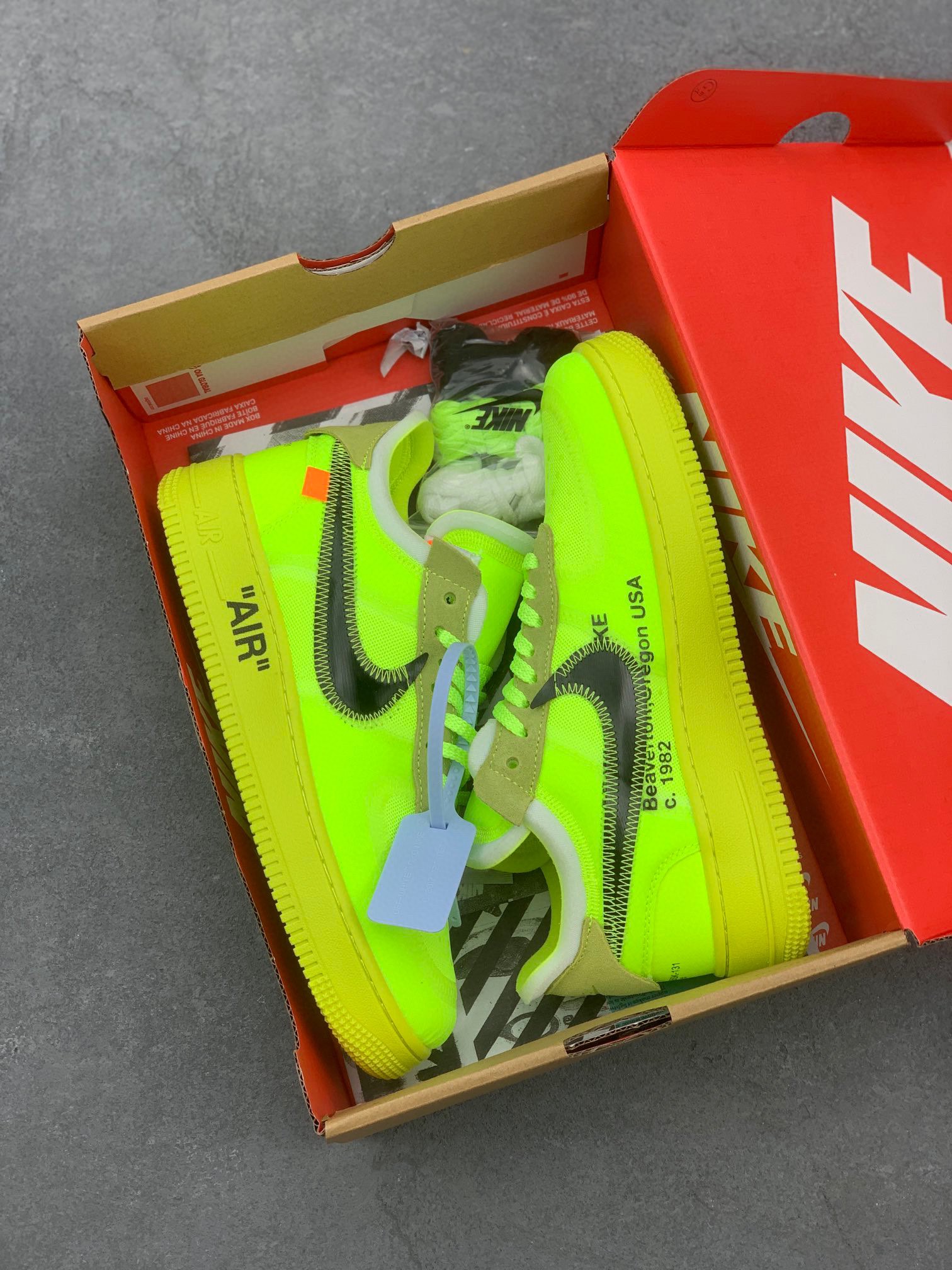 Off-White x Air Force 1 Low '07 2.0 Classic Sneakers - Black/White/Orange 10 i1709062101 9793 7