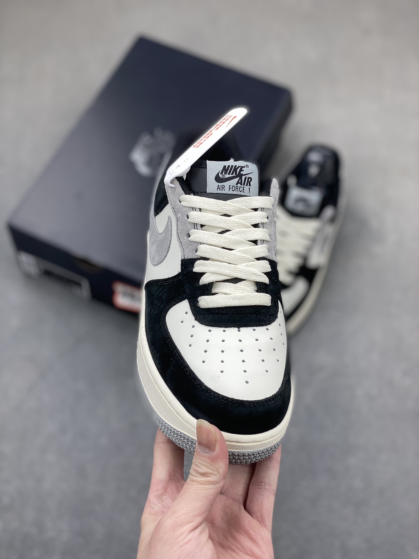 Nike Air Force 1 Low '07 Grey Black Suede Sneakers - Company Grade Quality 3 i1709501656 8686 1