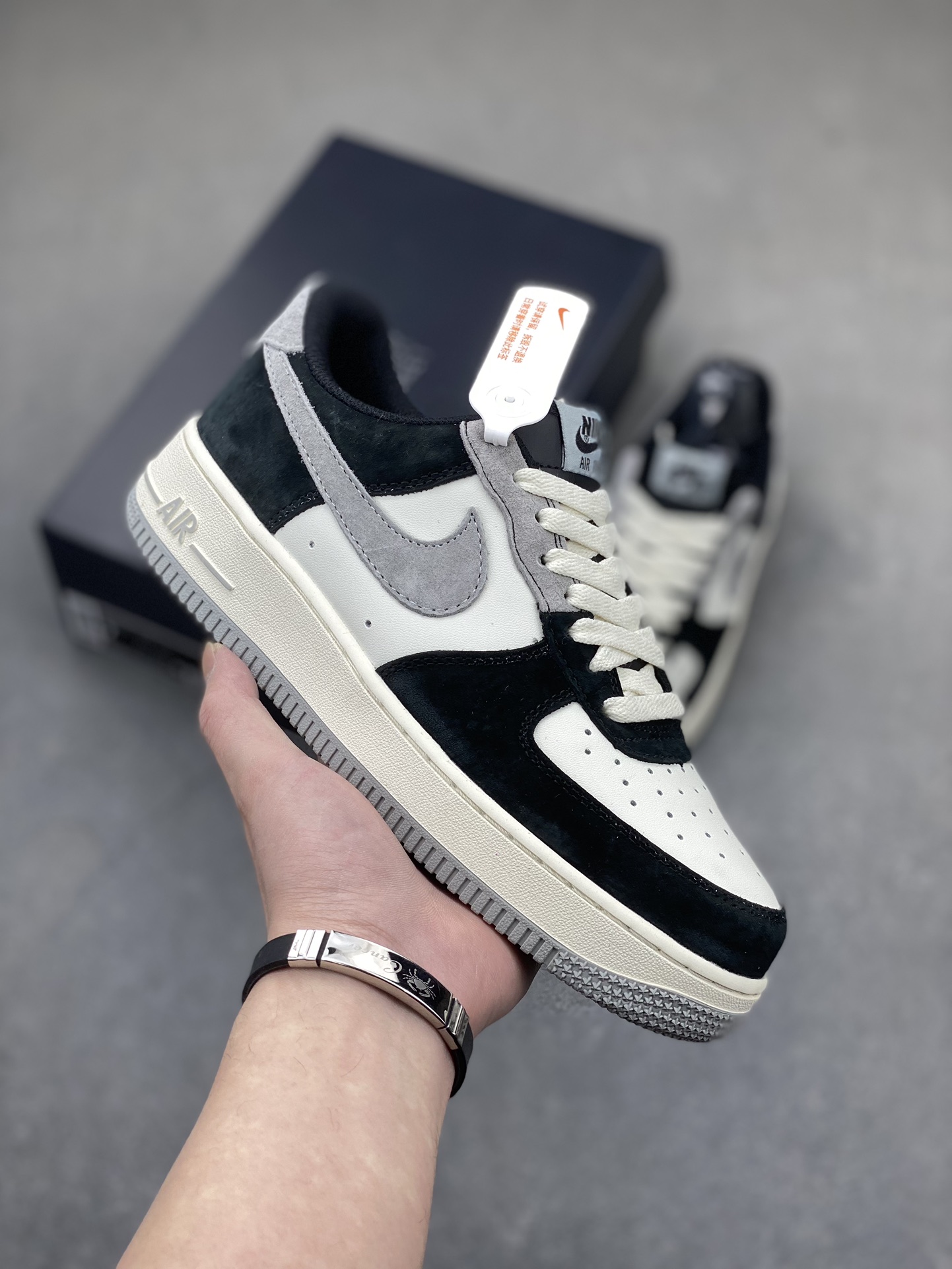 Nike Air Force 1 Low '07 Grey Black Suede Sneakers - Company Grade Quality 2 i1709501656 9582 4