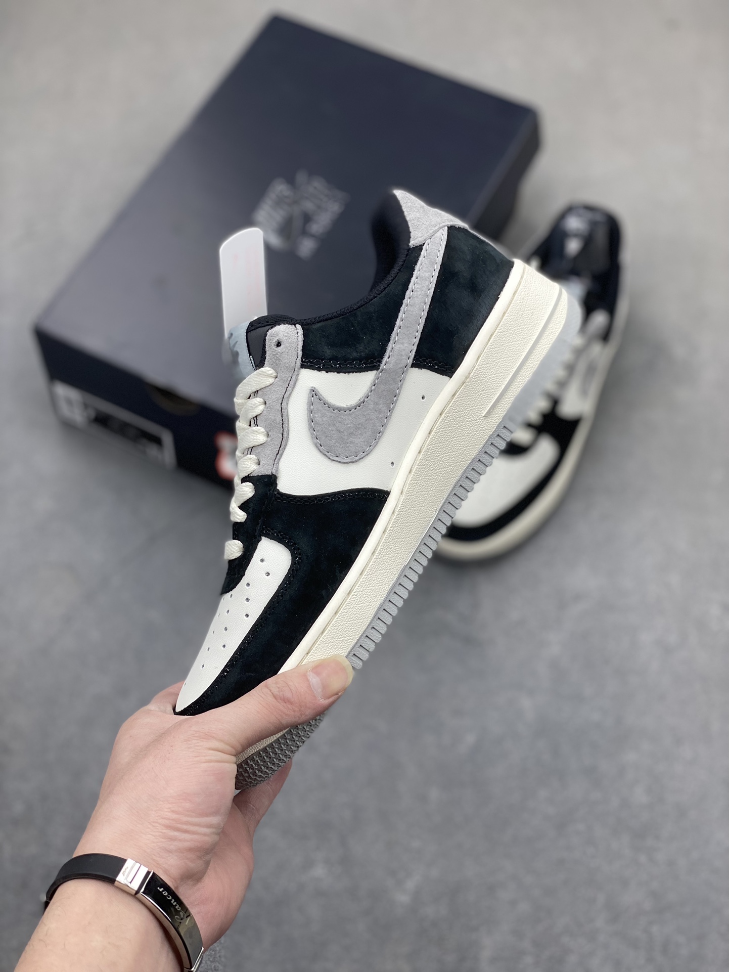 Nike Air Force 1 Low '07 Grey Black Suede Sneakers - Company Grade Quality 4 i1709501657 4400 7