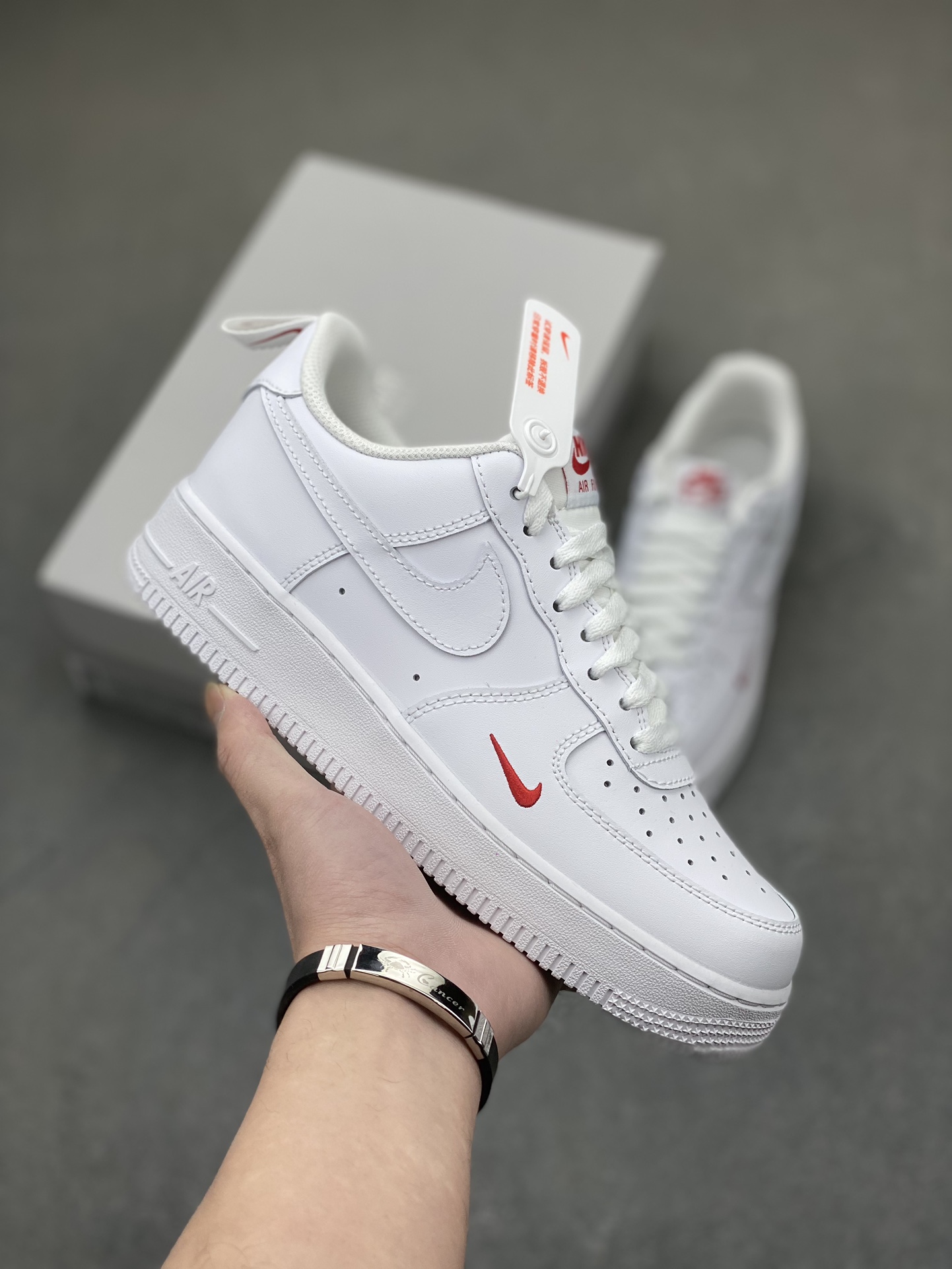 Nike Air Force 1 Low White Red Swoosh Casual Sneakers FZ7187-100 2 i1710010615 5151 4