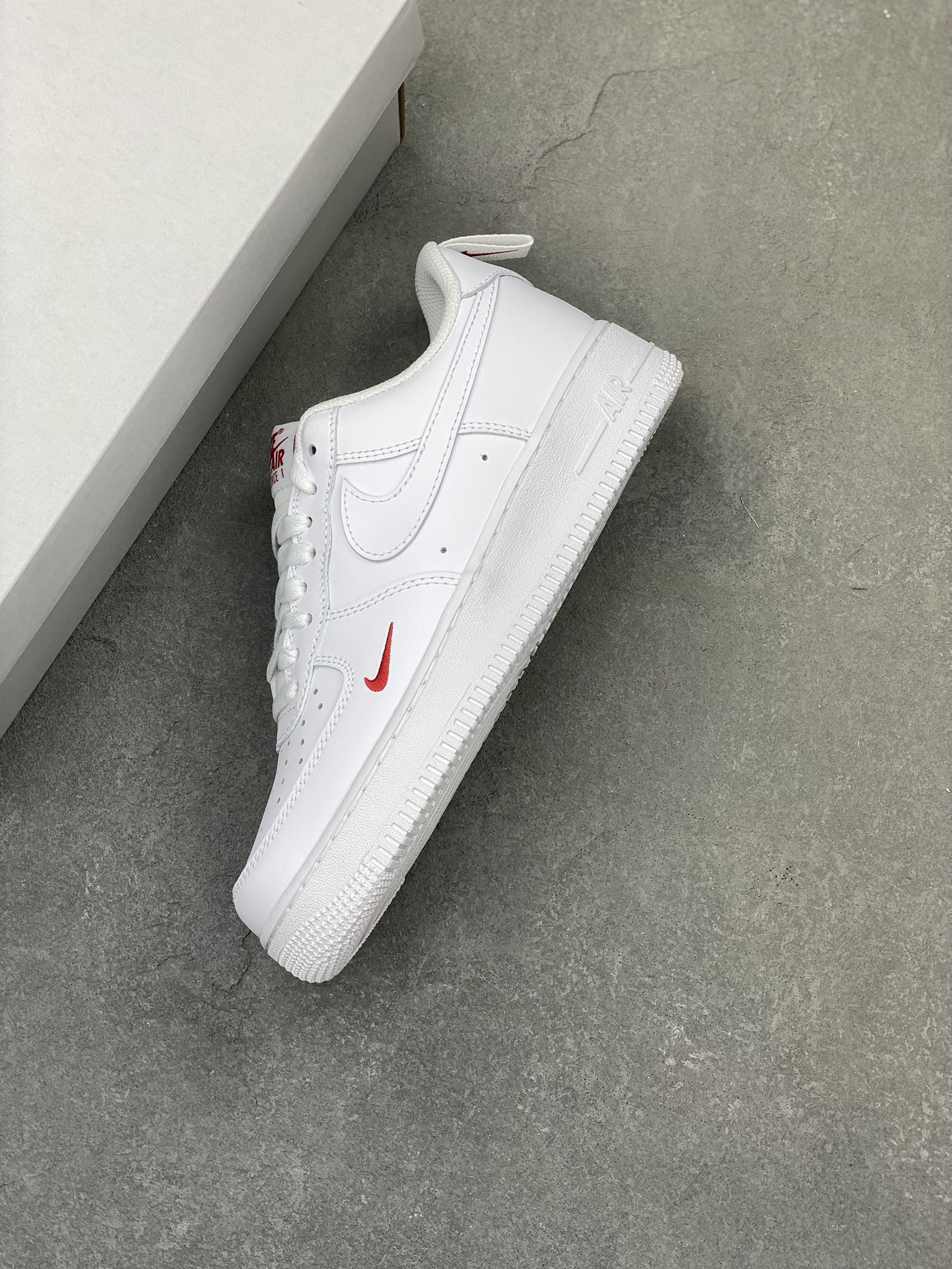 Nike Air Force 1 Low White Red Swoosh Casual Sneakers FZ7187-100 8 i1710010615 9766 0