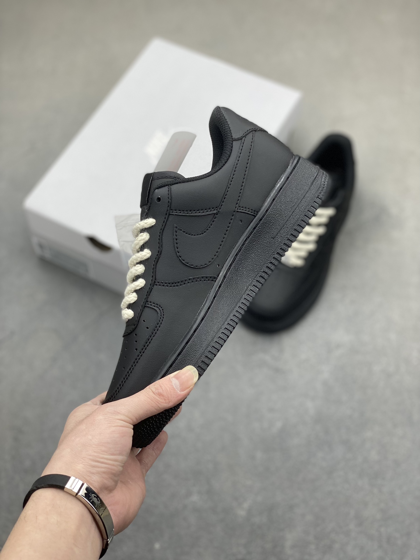 Nike Air Force 1 Low Black Hemp Rope Sneakers CW2288-001 4 i1710616753 1699 2