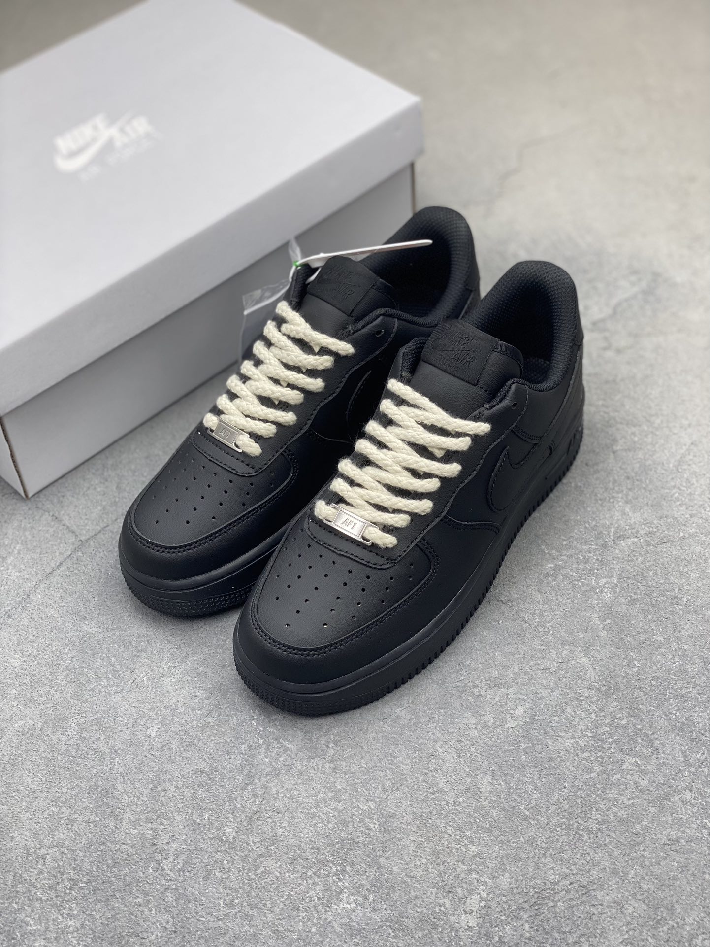Nike Air Force 1 Low Black Hemp Rope Sneakers CW2288-001 9 i1710616753 9386 3