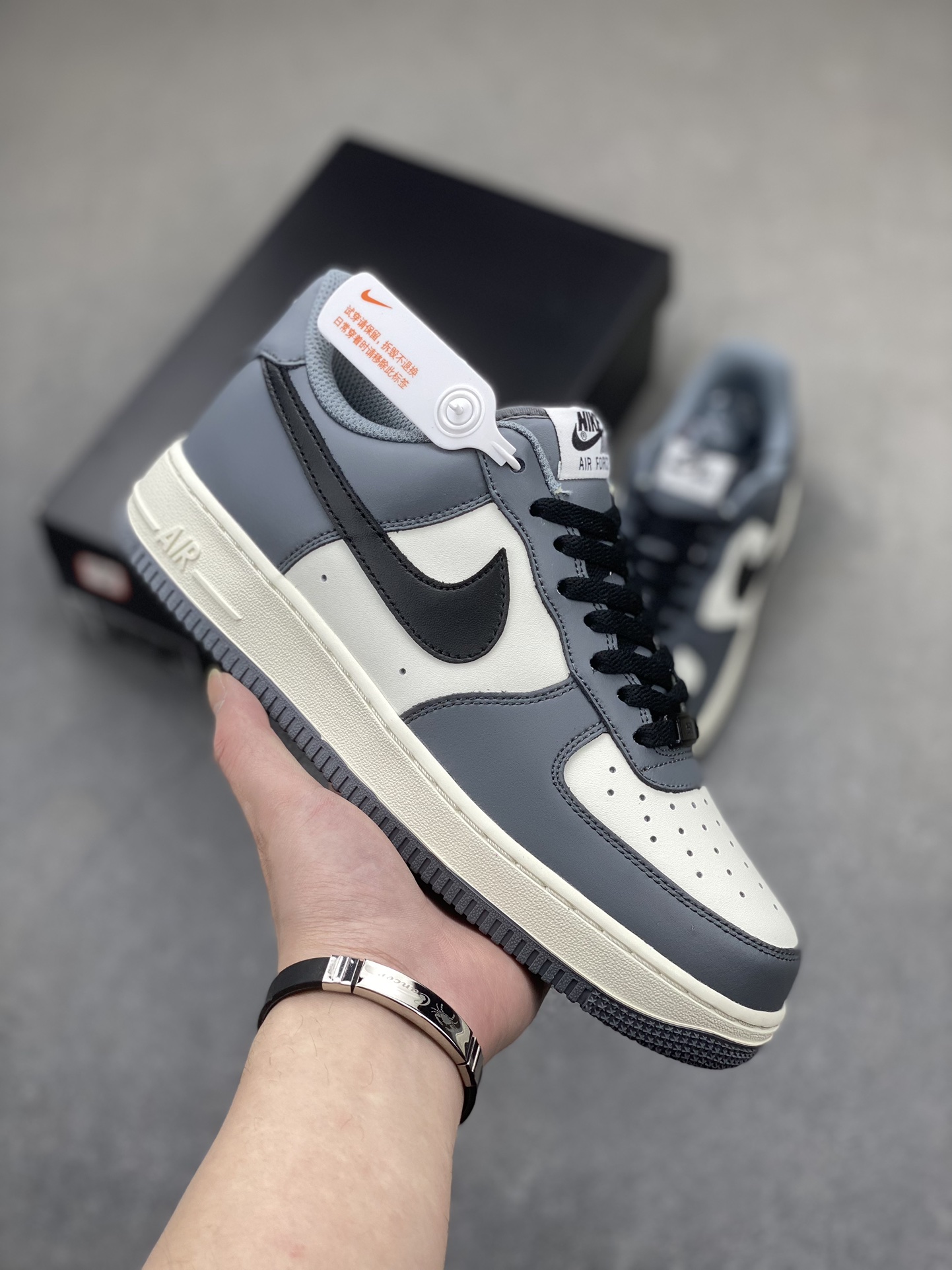 Nike Air Force 1 Low '07 Smoke Grey Black Casual Sneakers DD7798-216