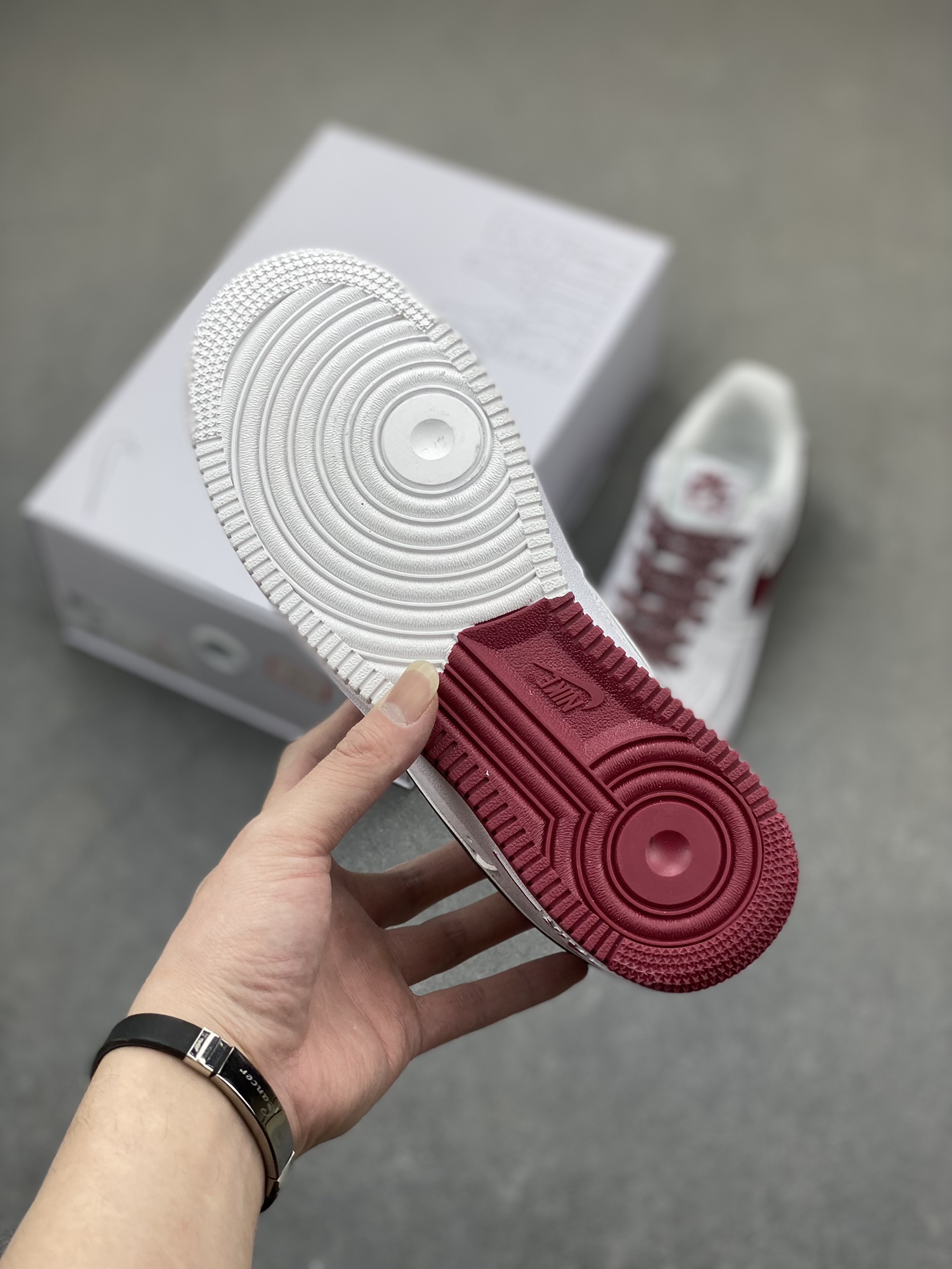 Nike Air Force 1 '07 Low White/Burgundy Custom Casual Sneakers CW2288-111 7 i1710709966 576 0