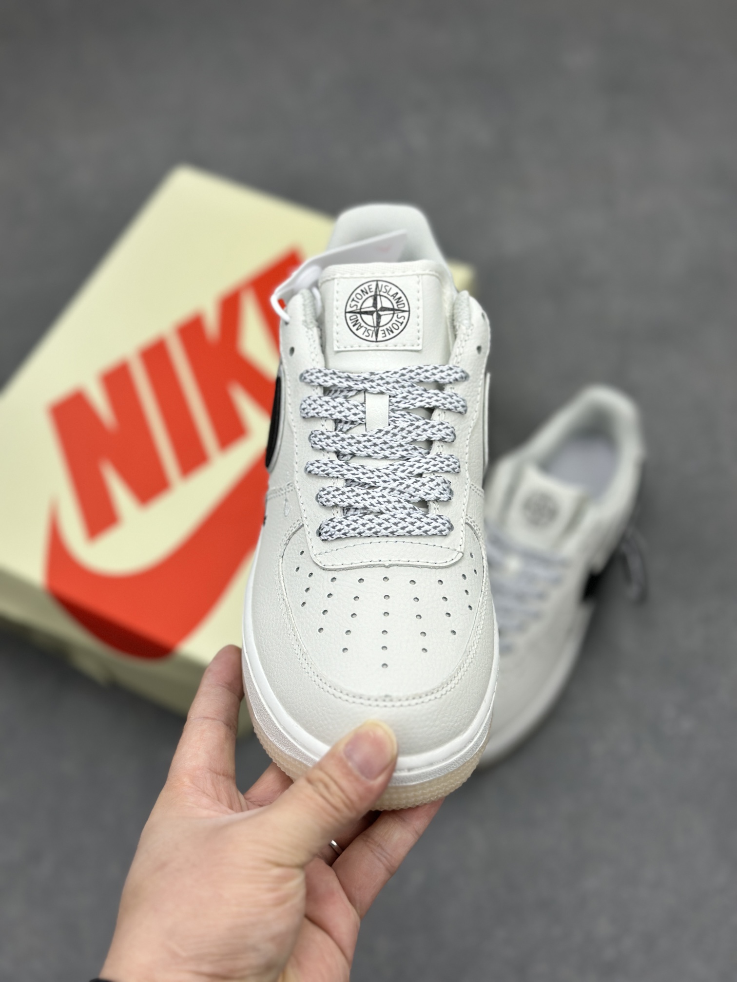 Nike Air Force 1 Low Stone Island White and Black Sneakers 3 i1710781950 1748 3