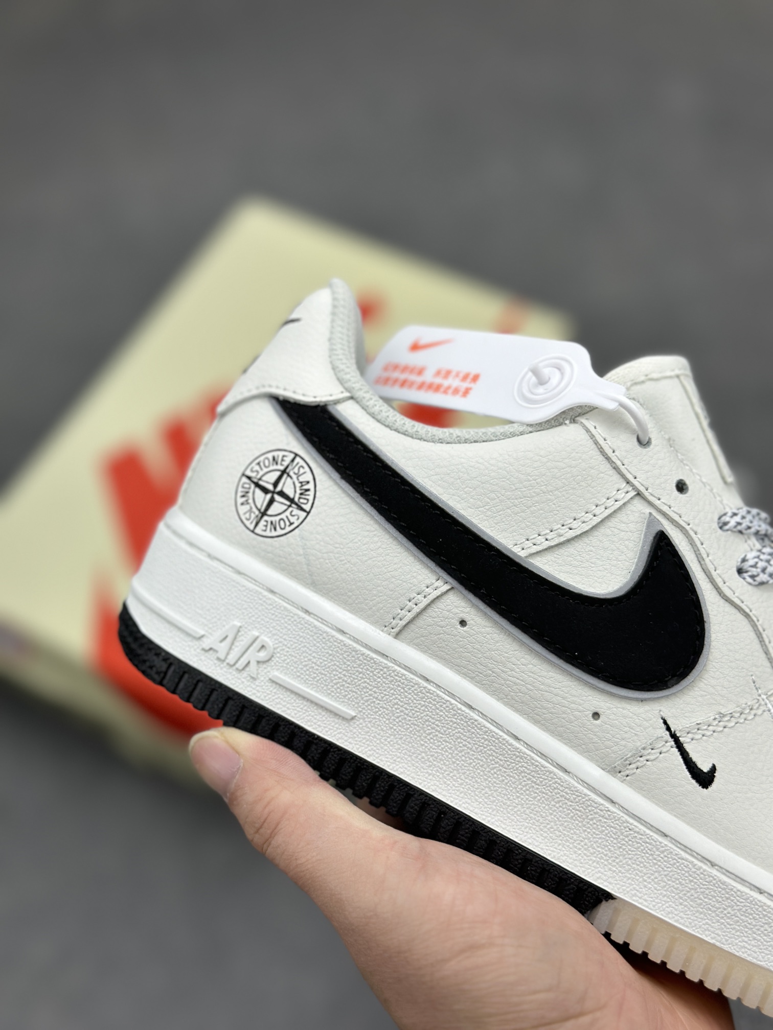 Nike Air Force 1 Low Stone Island White and Black Sneakers 6 i1710781950 5324 4