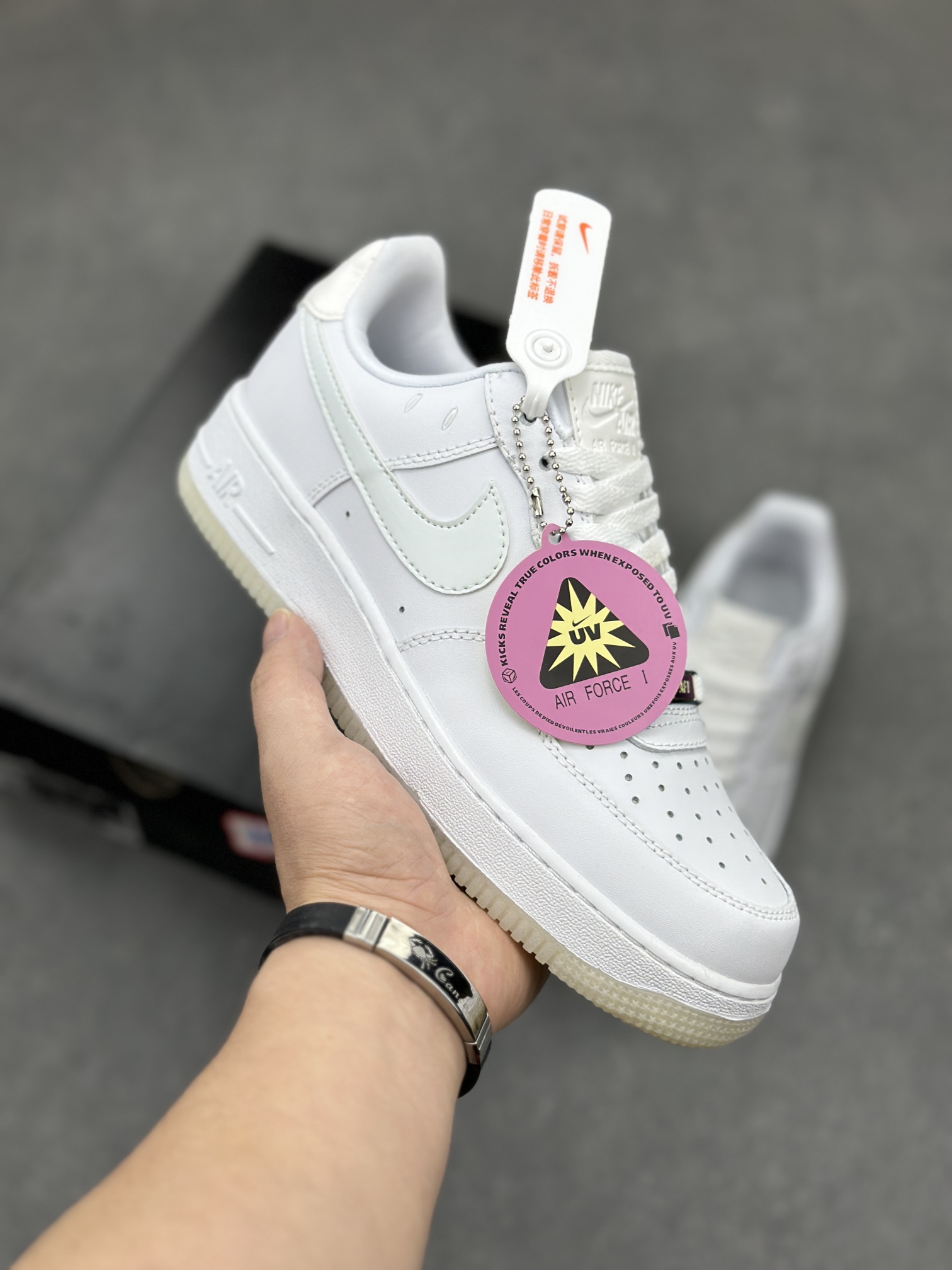 Nike Air Force 1 '07 Low White UV Reactive, Classic Style and Comfort