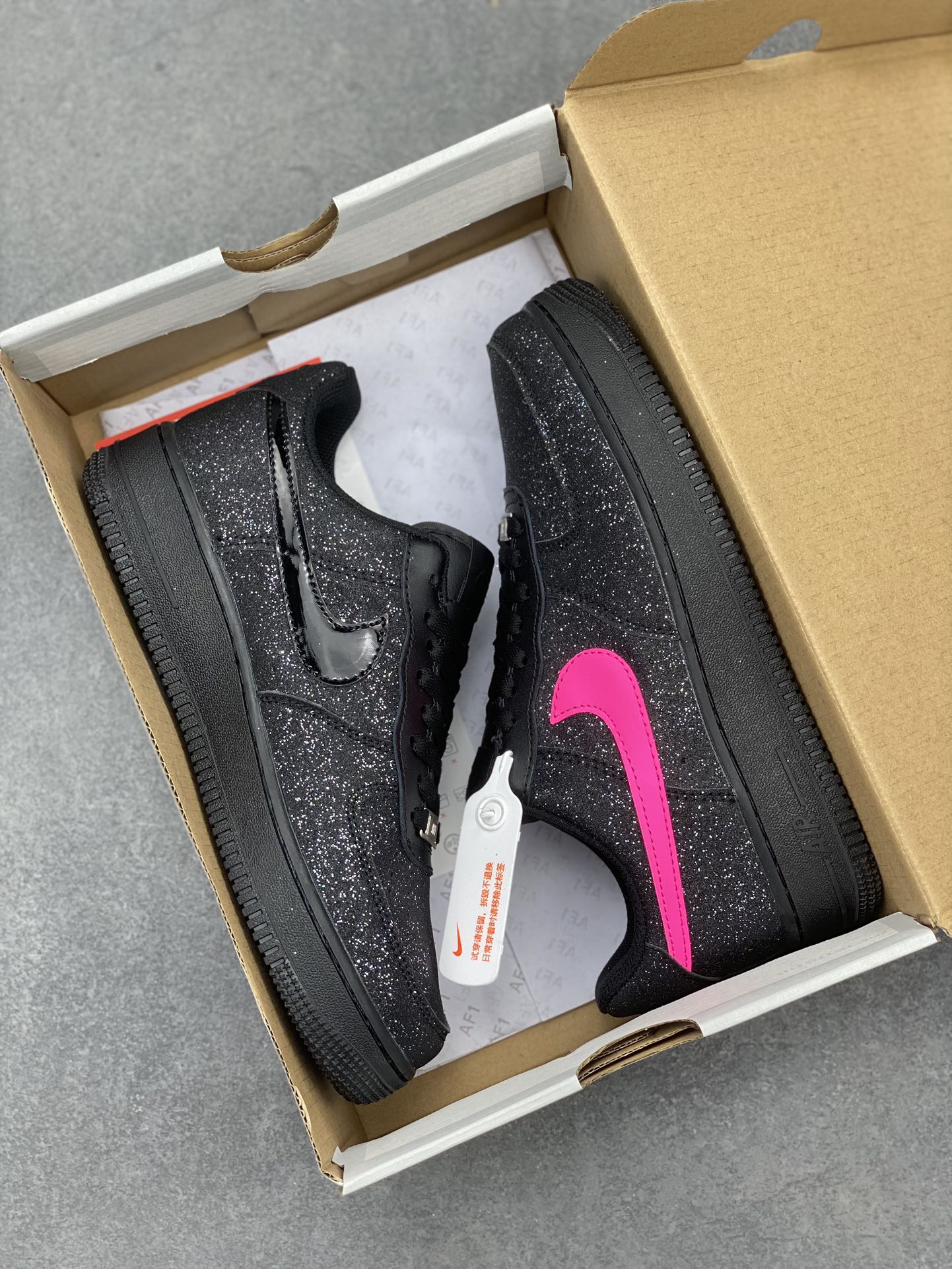 Nike Air Force 1 Low 'Black Rose Pink' Casual Sneakers CW2288-003 10 i1710881908 8609 0