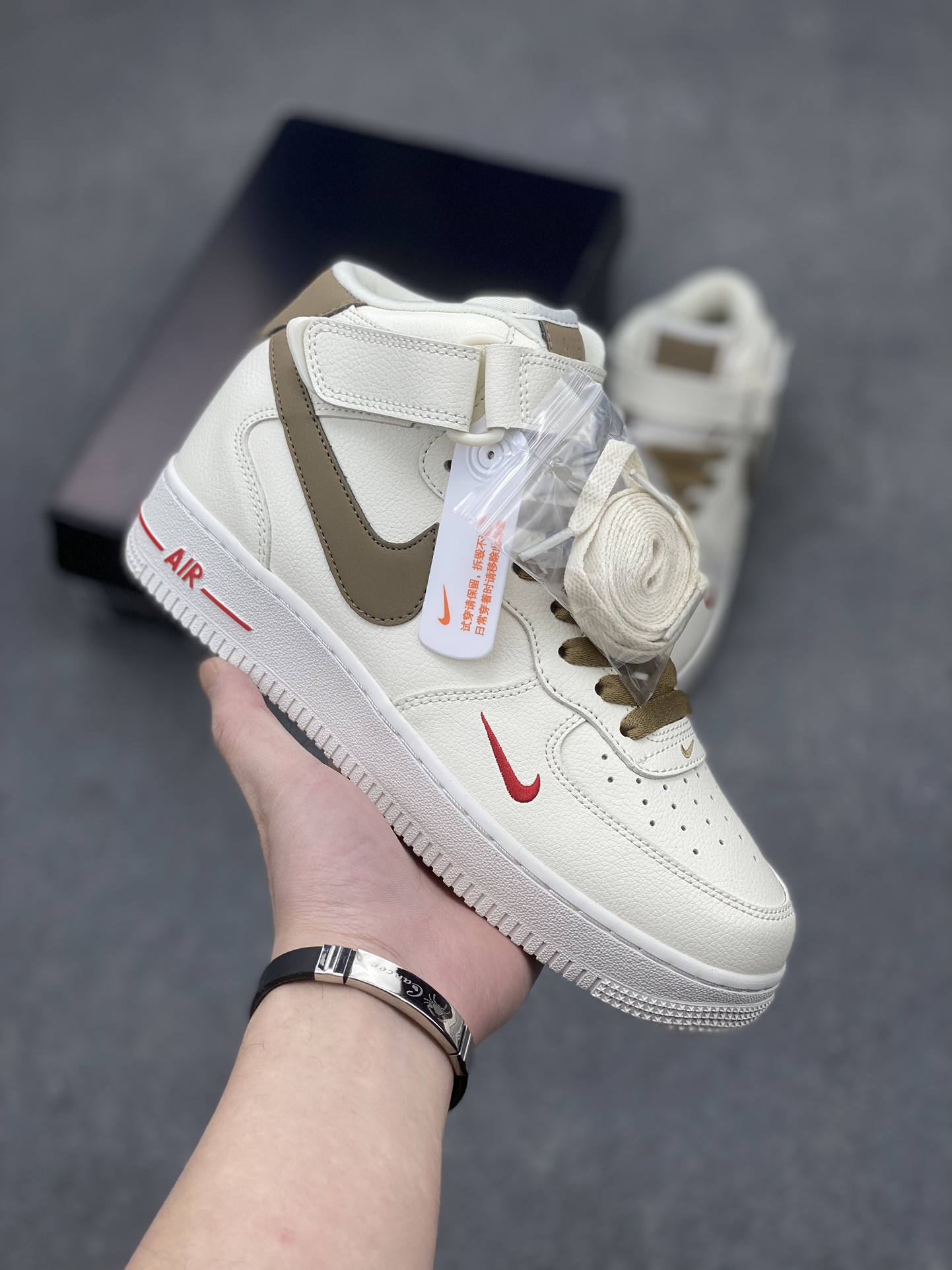 Nike Air Force 1 Mid 'Sail Medium Olive' Casual Shoes (Sizes 36-45)