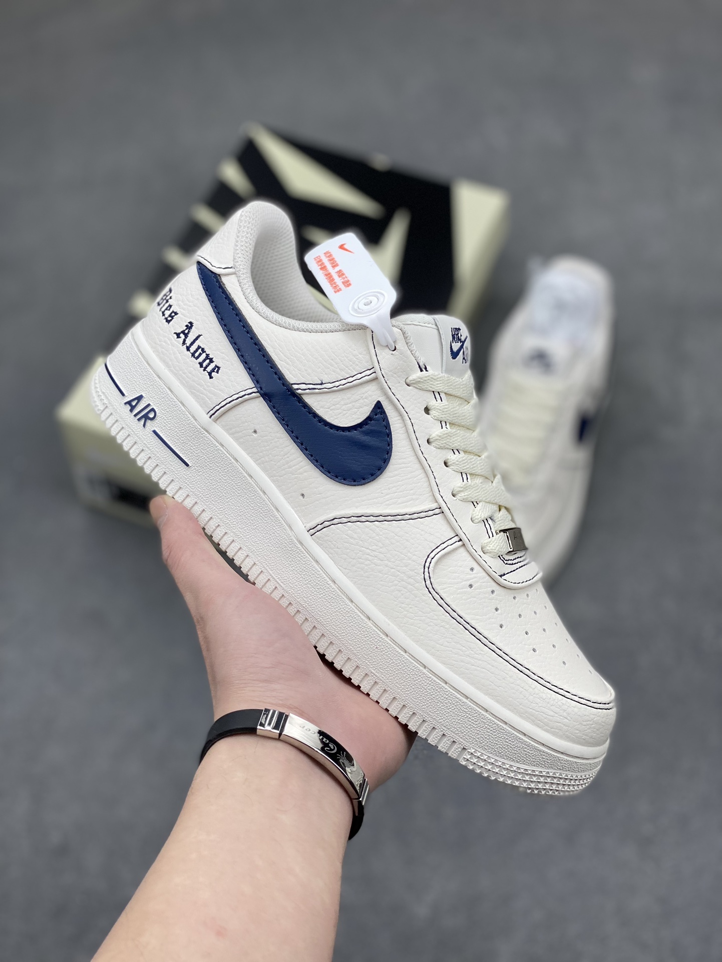 Vlone x Nike Air Force 1 '07 Low Deep Blue Casual Shoes - Limited Edition