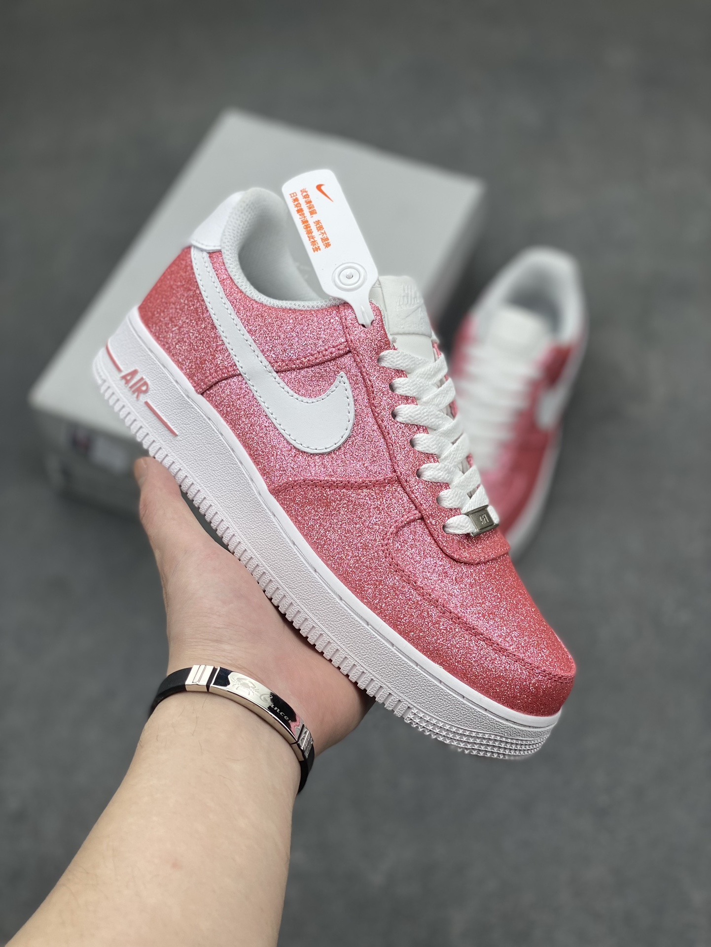 Nike Air Force 1 Low Pink Glitter Casual Sneakers DD8959-002 2 i1711233742 2062 0